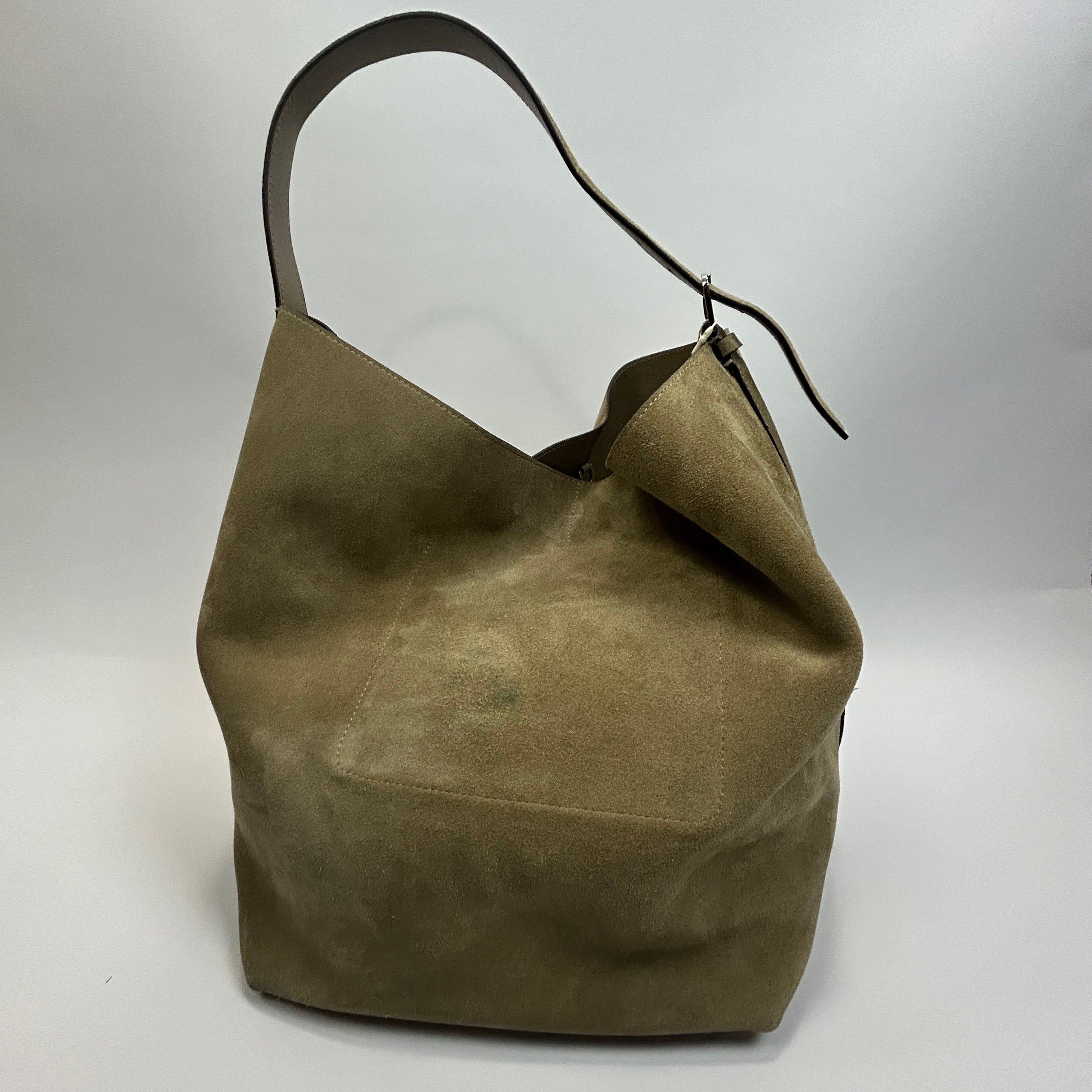 Toteme £870 Taupe Suede Belted Tote Bag