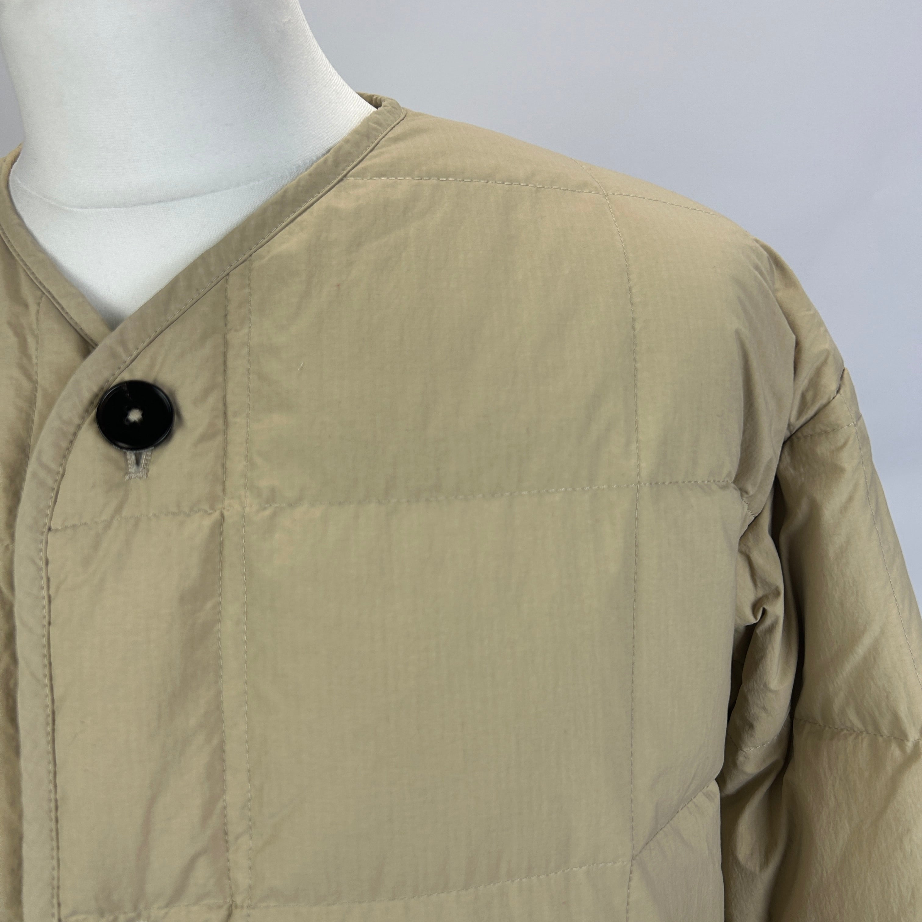 Jil Sander New £1300 Beige Quilted Down Jacket XXS/XS/S