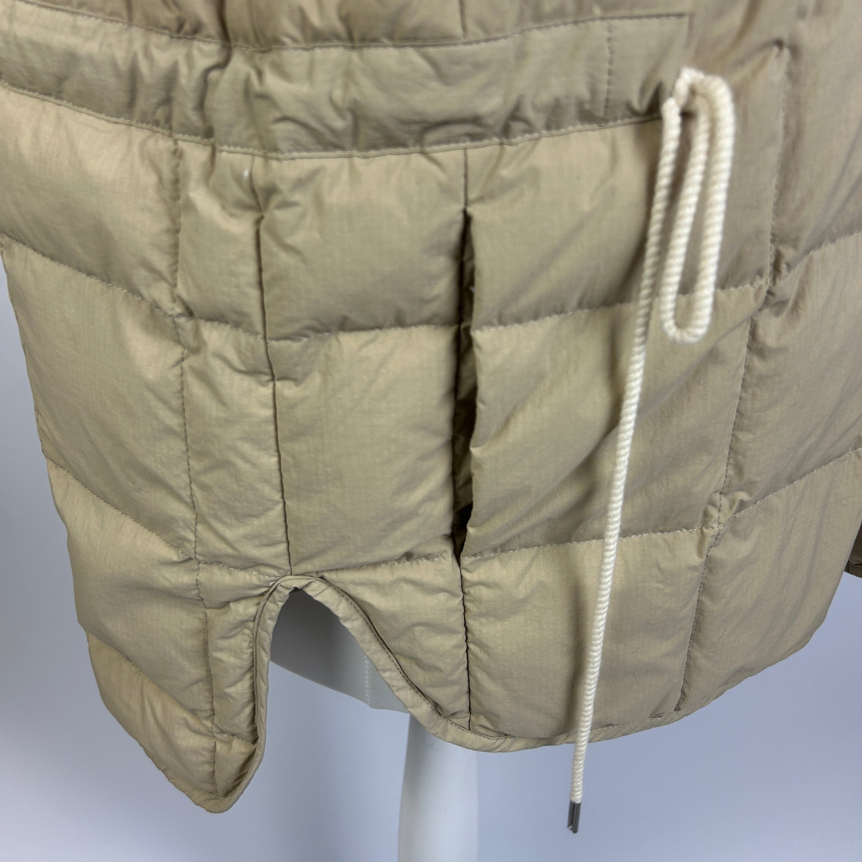 Jil Sander New £1300 Beige Quilted Down Jacket XXS/XS/S