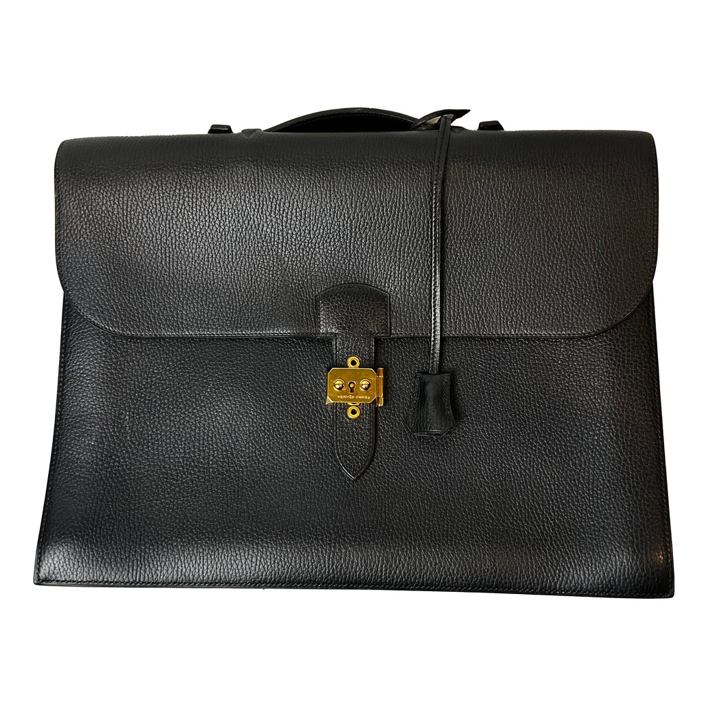 Hermes Black Togo Sac A Depeche 41 Briefcase – Shonamac.com