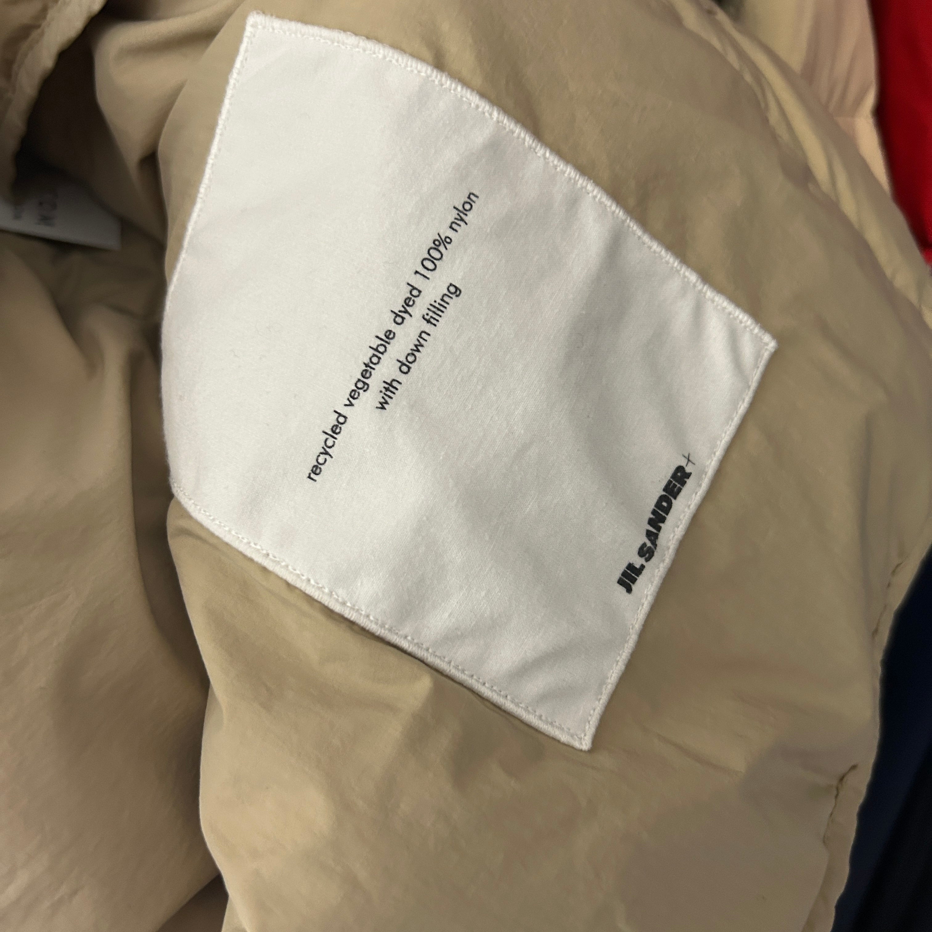 Jil Sander New £1300 Beige Quilted Down Jacket XXS/XS/S