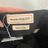 Alexander McQueen Brand New Black Wide Leg Tuxedo Pants XXS
