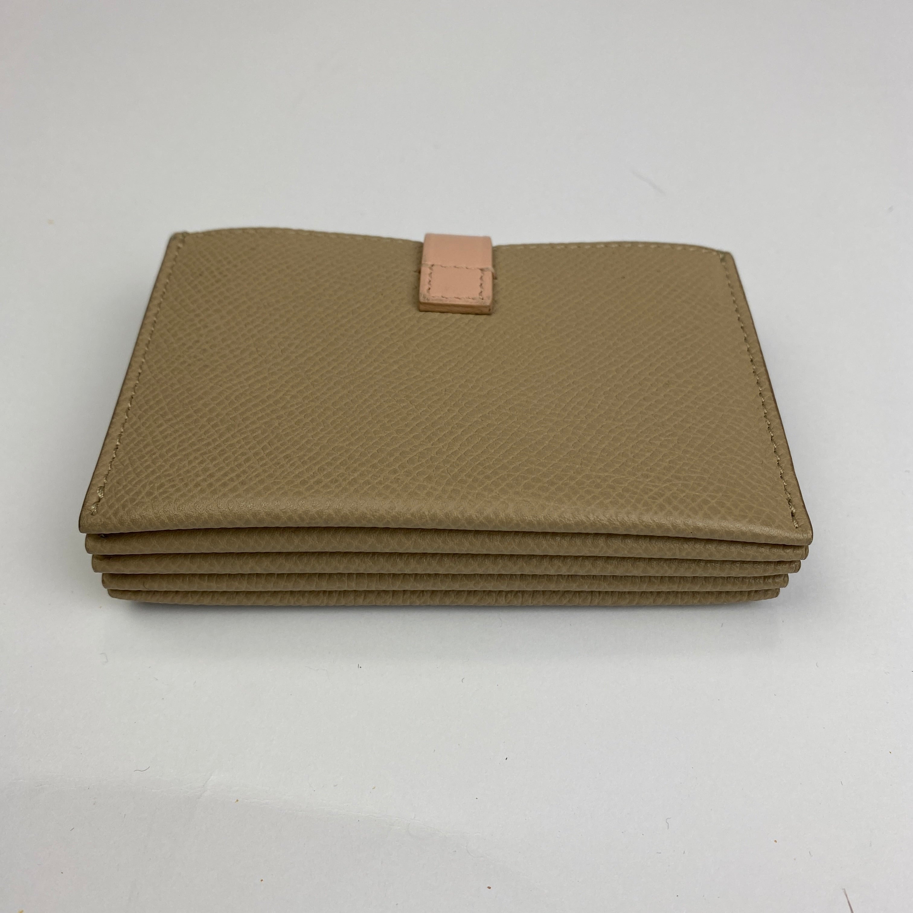Celine £430 Deep Cream Calfskin Accordion Card Holder