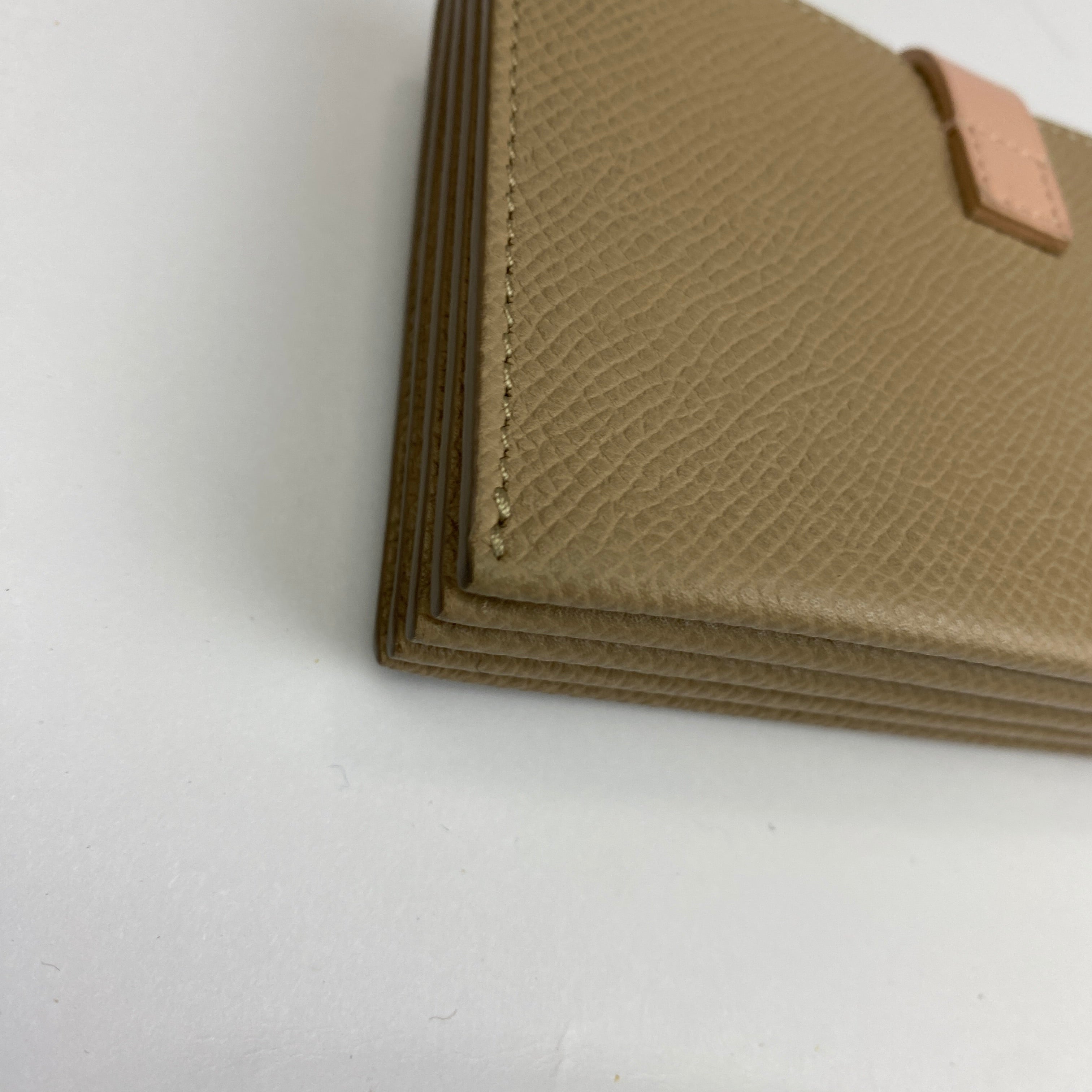 Celine £430 Deep Cream Calfskin Accordion Card Holder