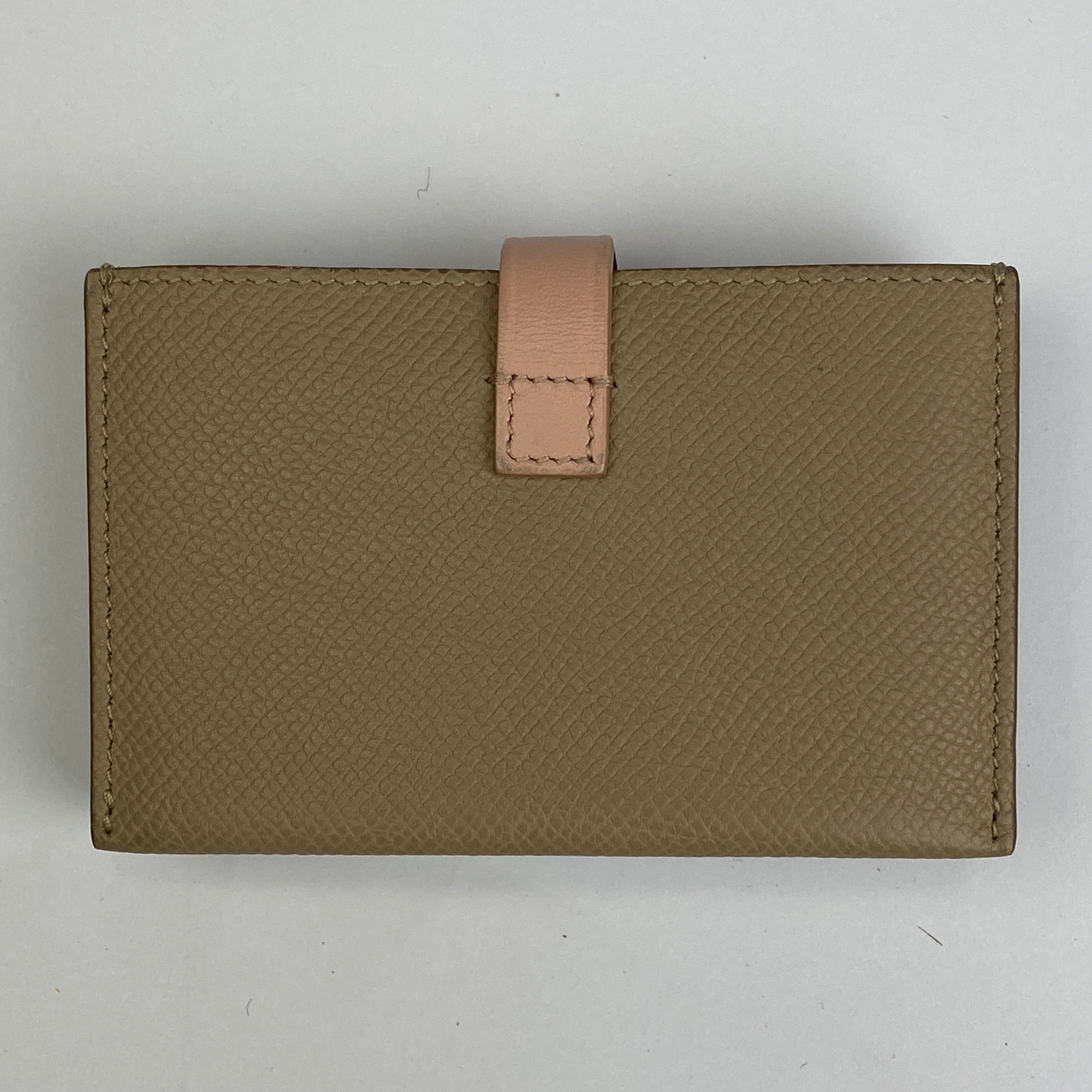 Celine £430 Deep Cream Calfskin Accordion Card Holder