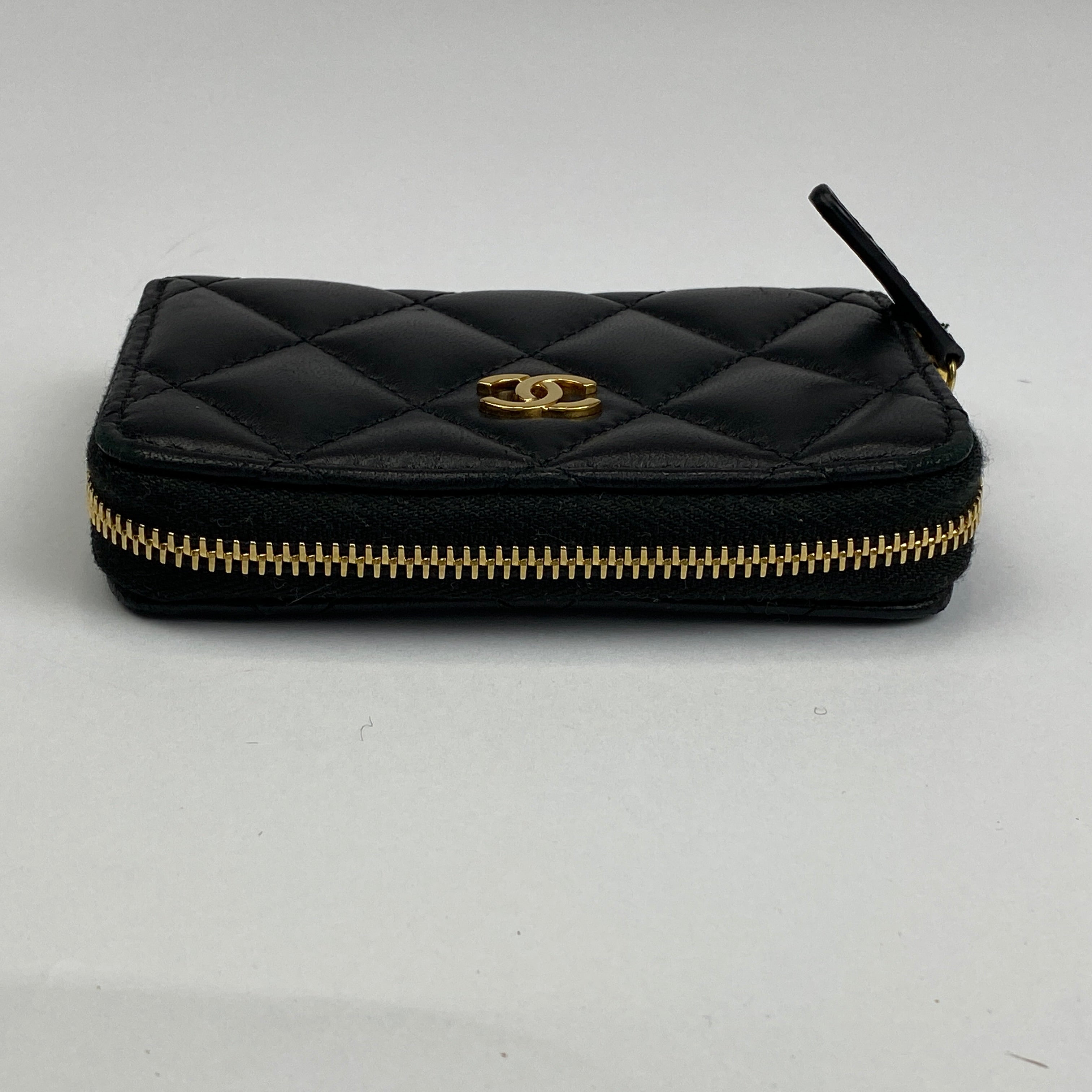 Chanel Black Lambskin Classique Timeless Coin Purse