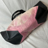 Celine Rare Phoebe Philo Pink Tie Dye and Black Leather Winged Tote Bag