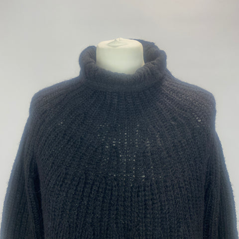 Rag & Bone £665 Black Alpaca & Wool Roll Neck Sweater M