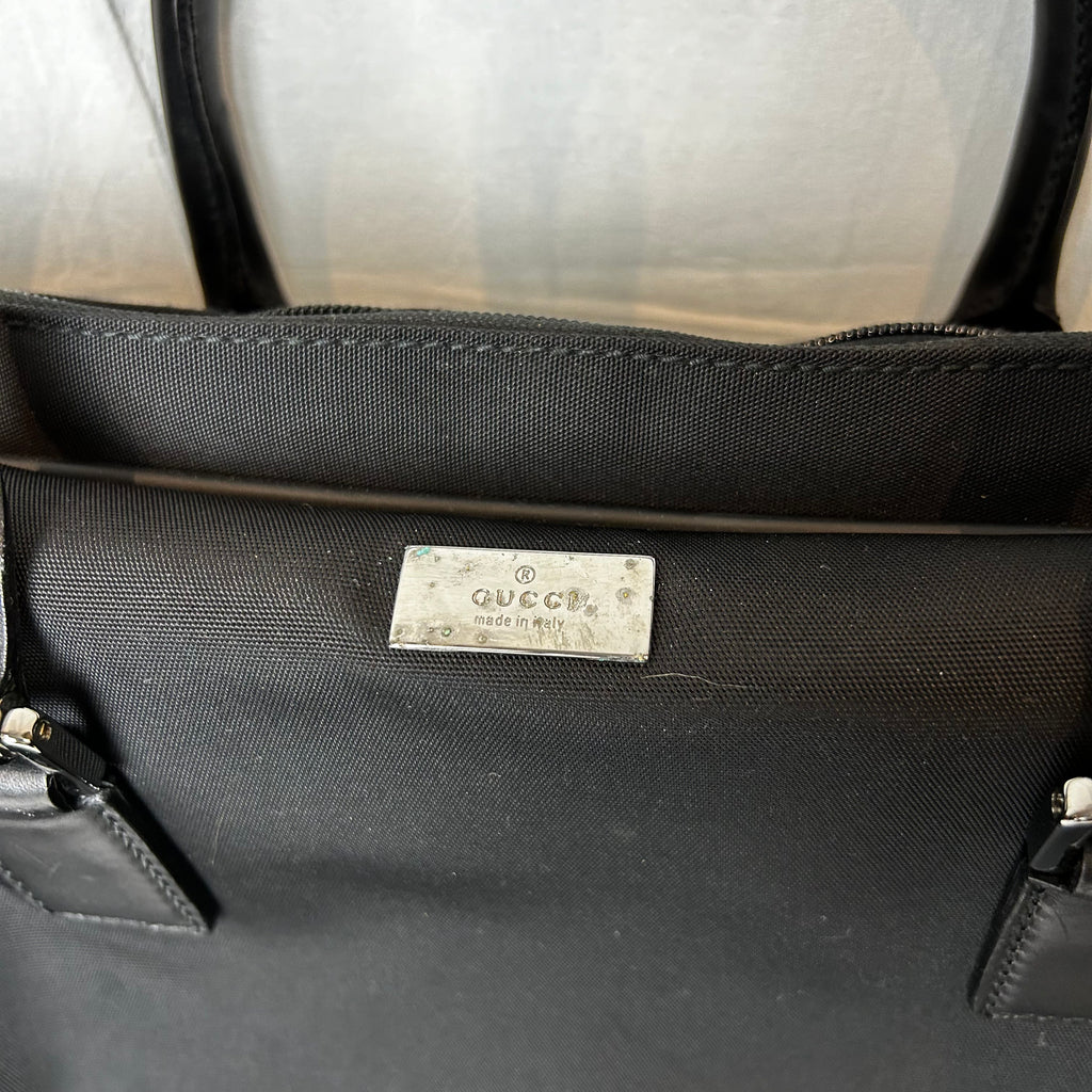 Gucci Vintage Black Nylon Large Weekend Suitcase – Shonamac.com