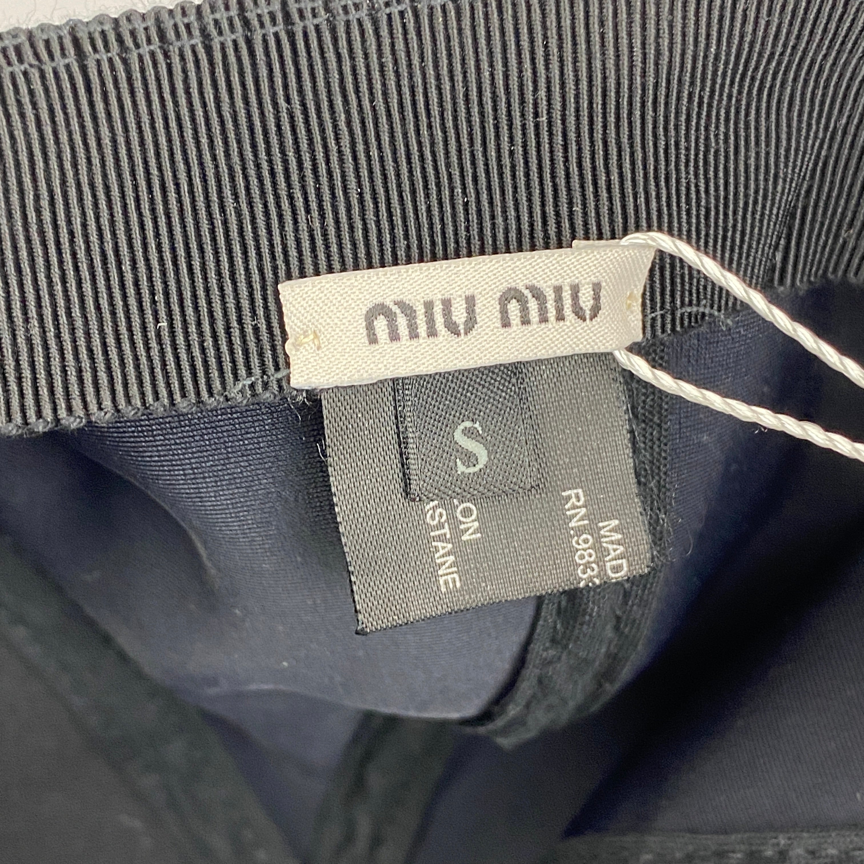 Miu Miu £260 Black Glitter Miu Miu Club Baseball Cap S