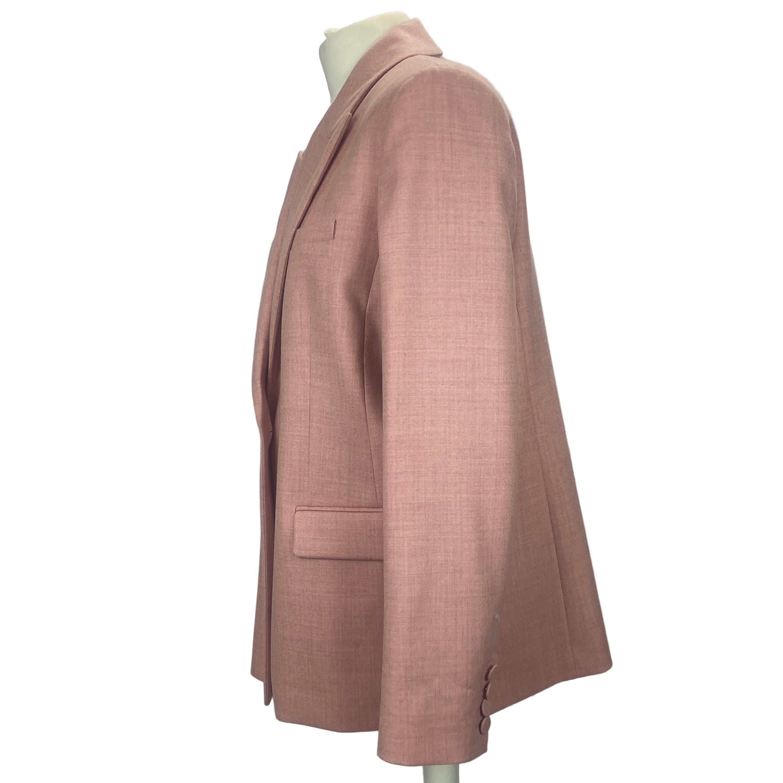 Roksanda £1400 Sugar Pink Stretch Wool Jacket XL