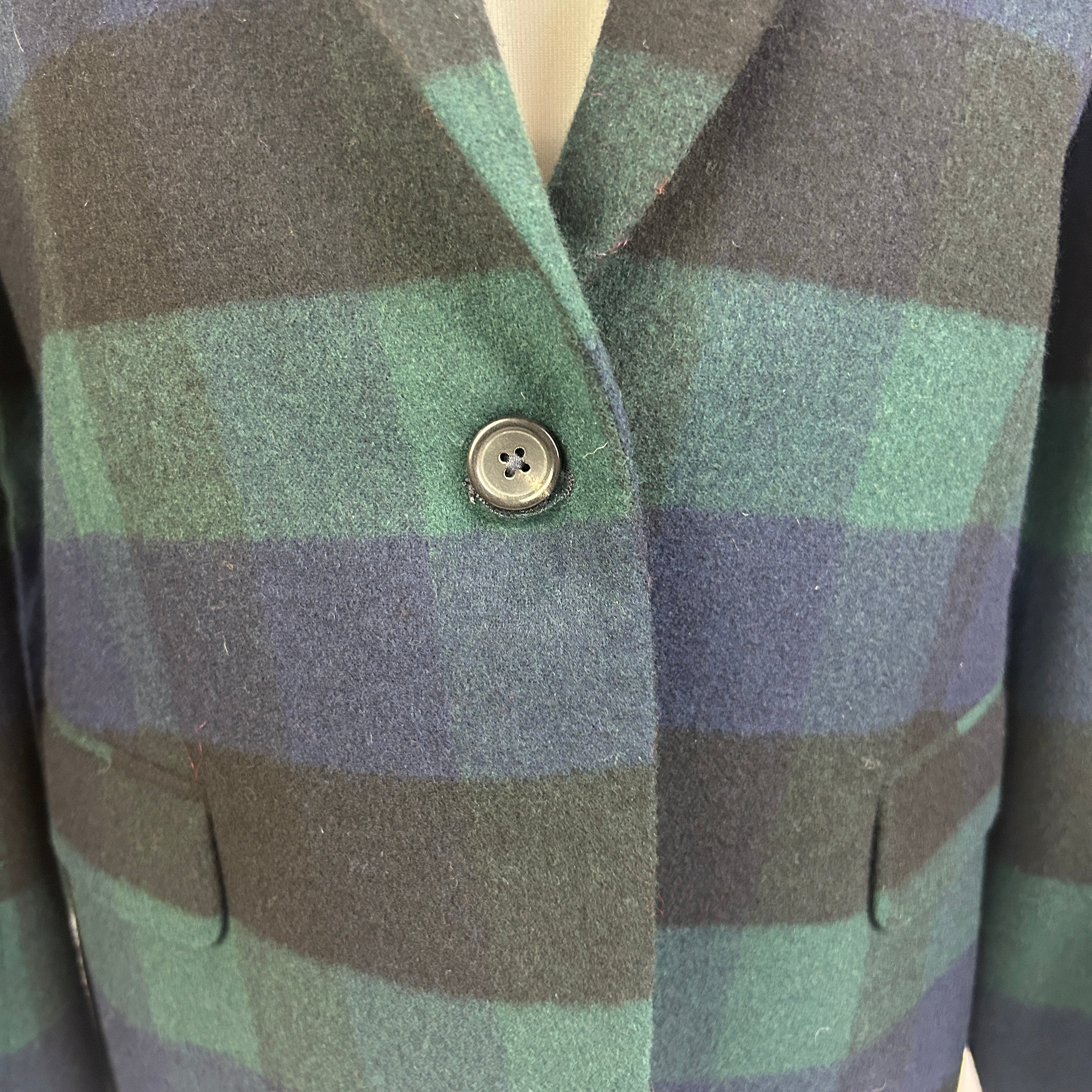 Paul Smith New Navy & Ivy Tartan Wool Mix Jacket S