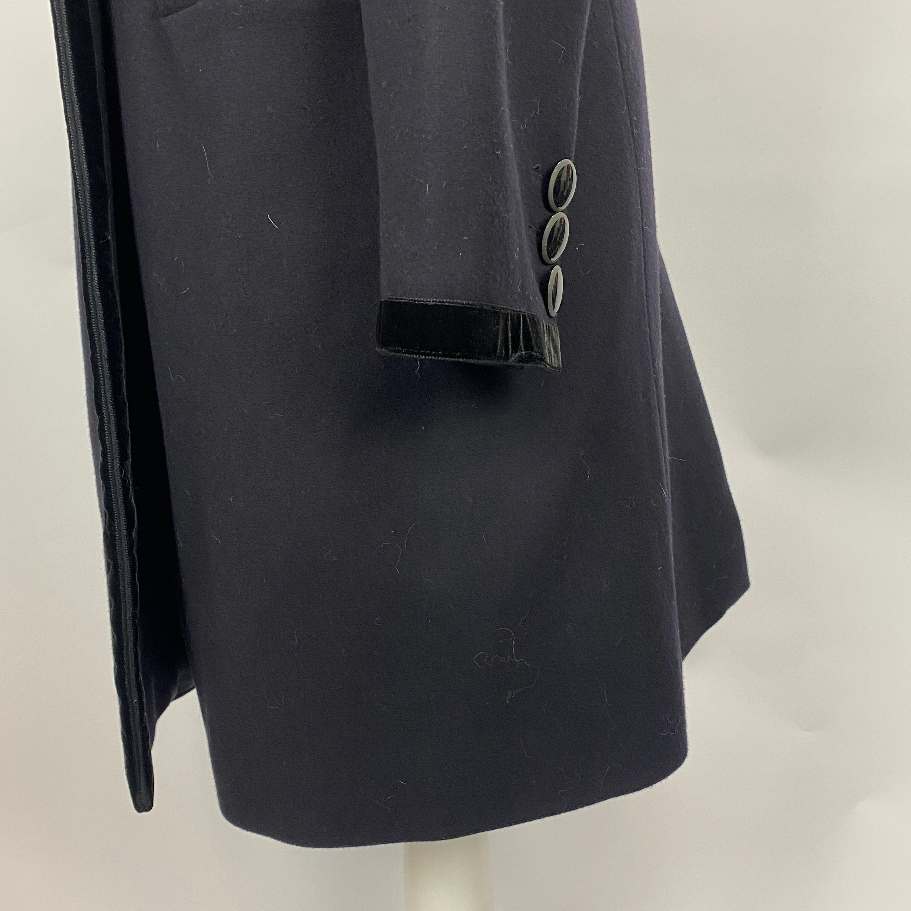 Goat New Navy Wool Vintage-Style Coat M
