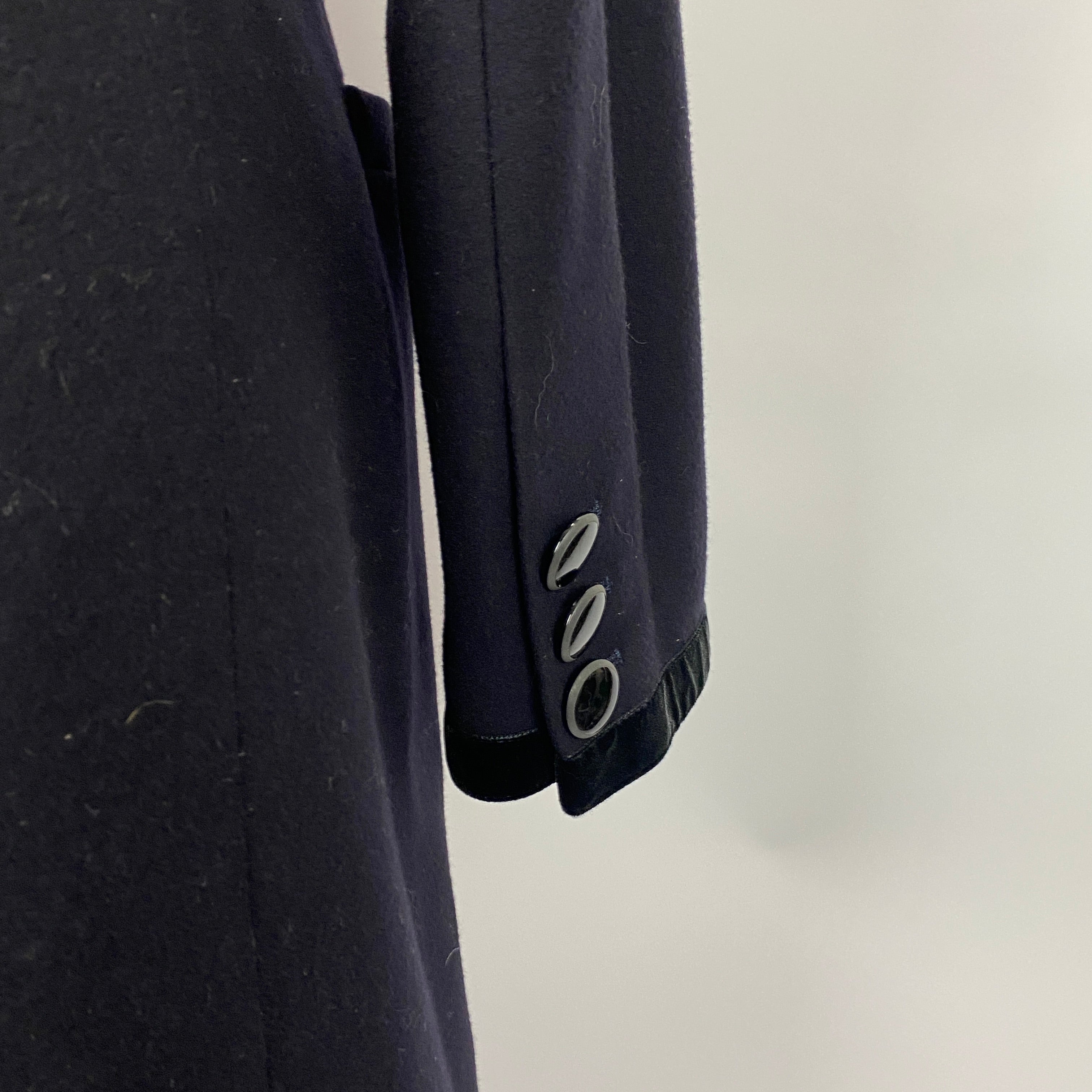 Goat New Navy Wool Vintage-Style Coat M