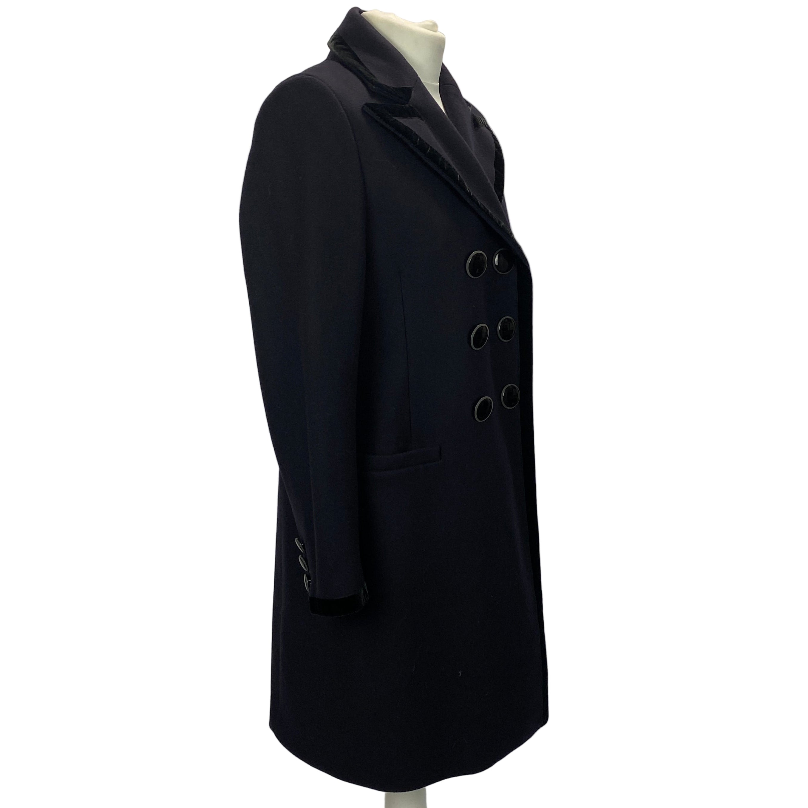 Goat New Navy Wool Vintage-Style Coat M