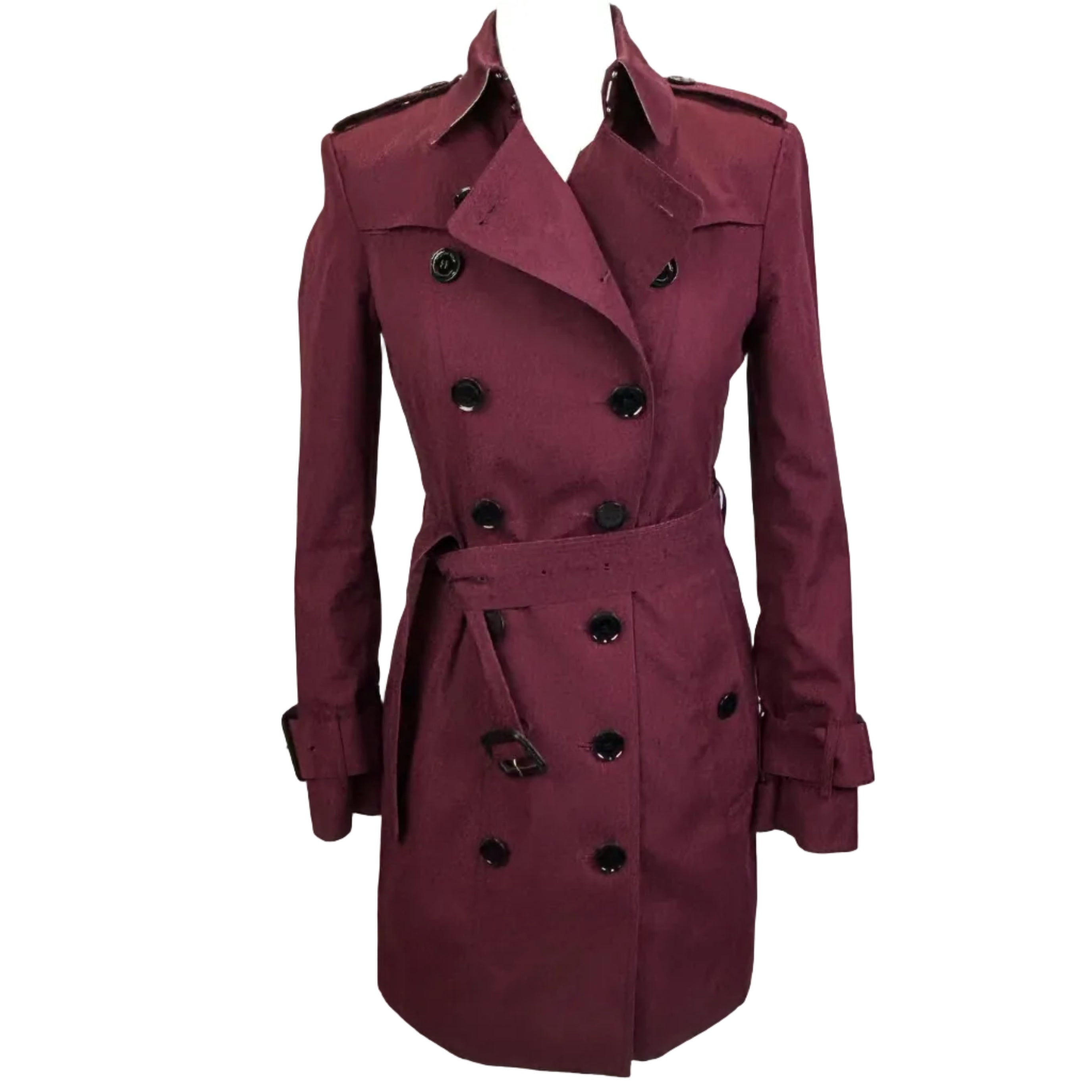 Burberry Raspberry Kensington Trench Coat XXS