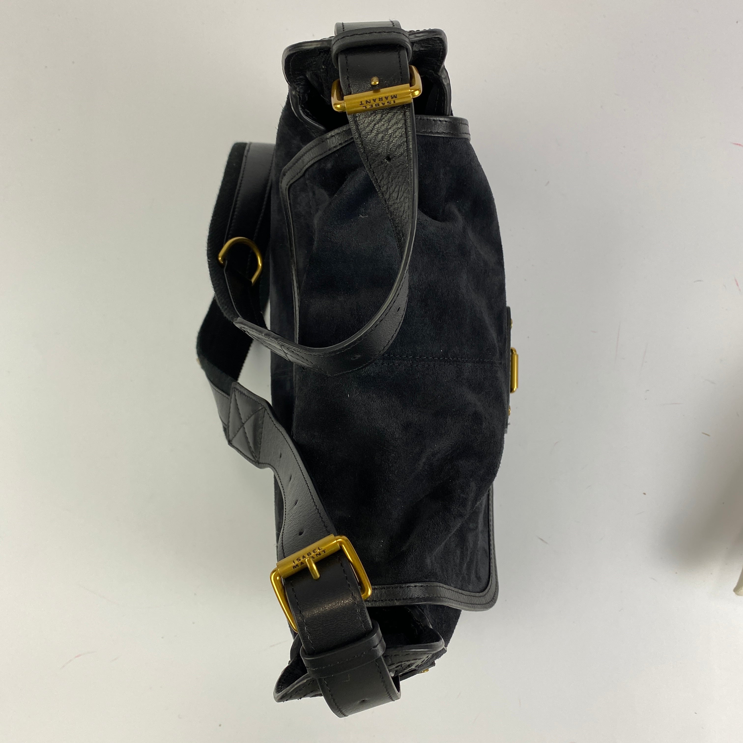 Isabel Marant £890 Black Suede Sierra Crossbody Bag