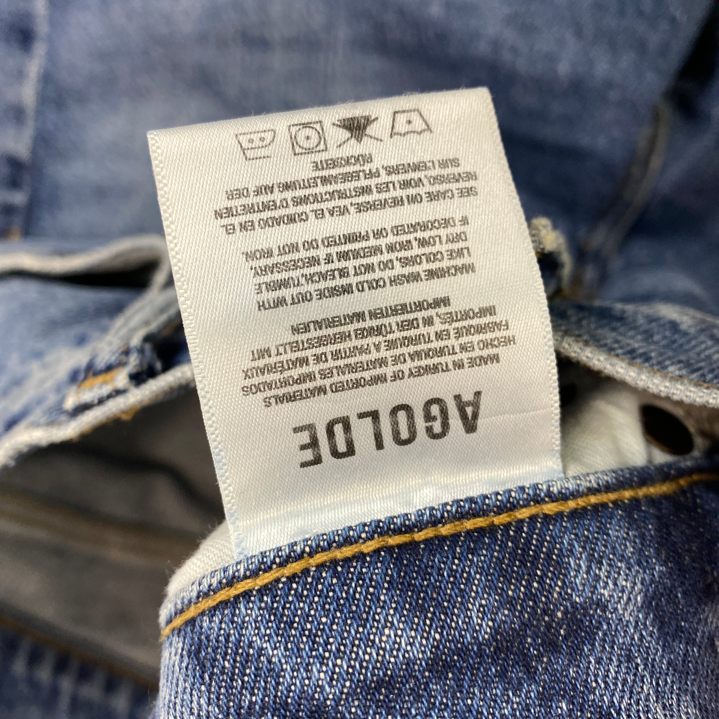 Agolde £300 Vintaged Blue Harper Crop Jeans 26