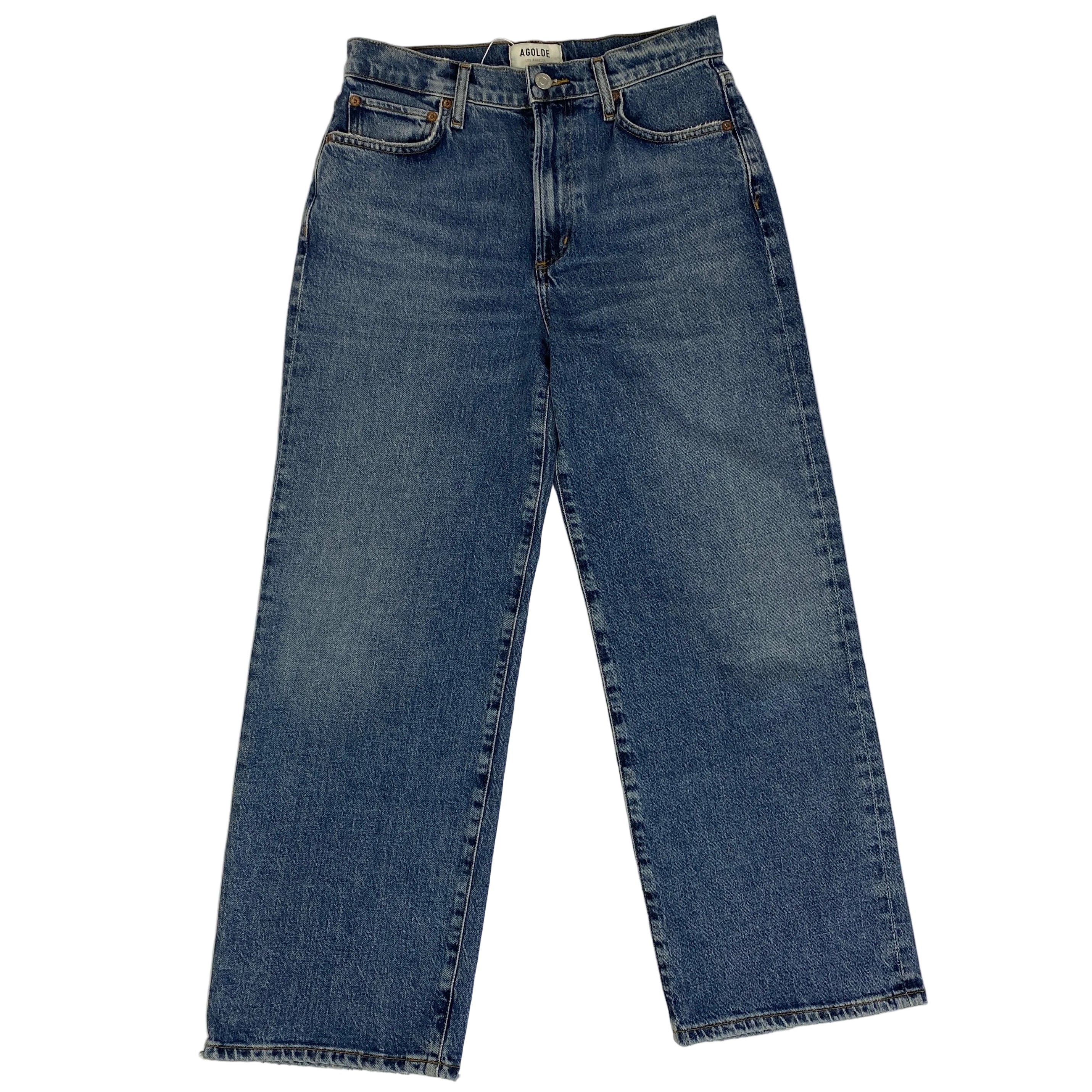 Agolde £300 Vintaged Blue Harper Crop Jeans 26