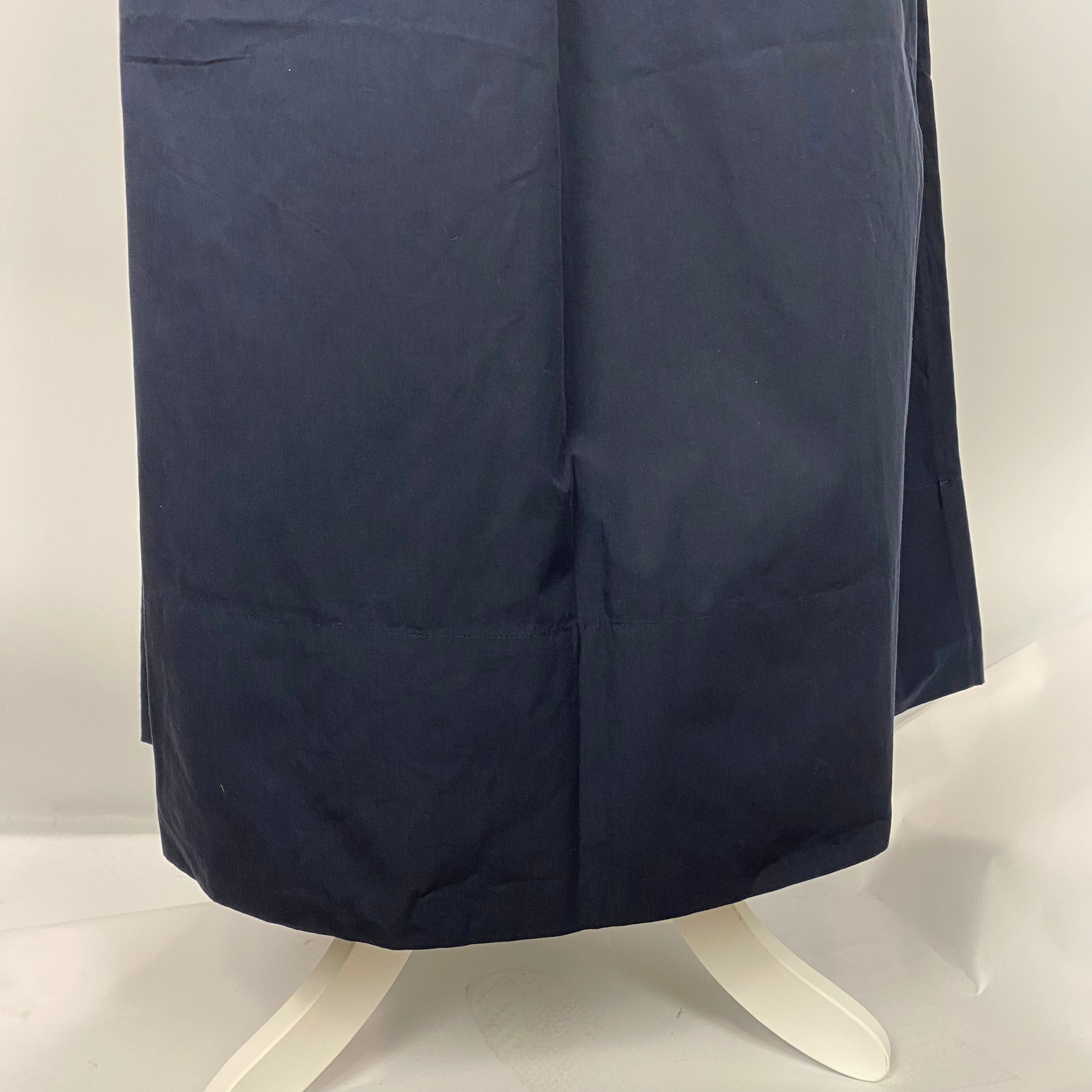 Three Graces London £560 Navy Lena Shirred Cotton Dress S