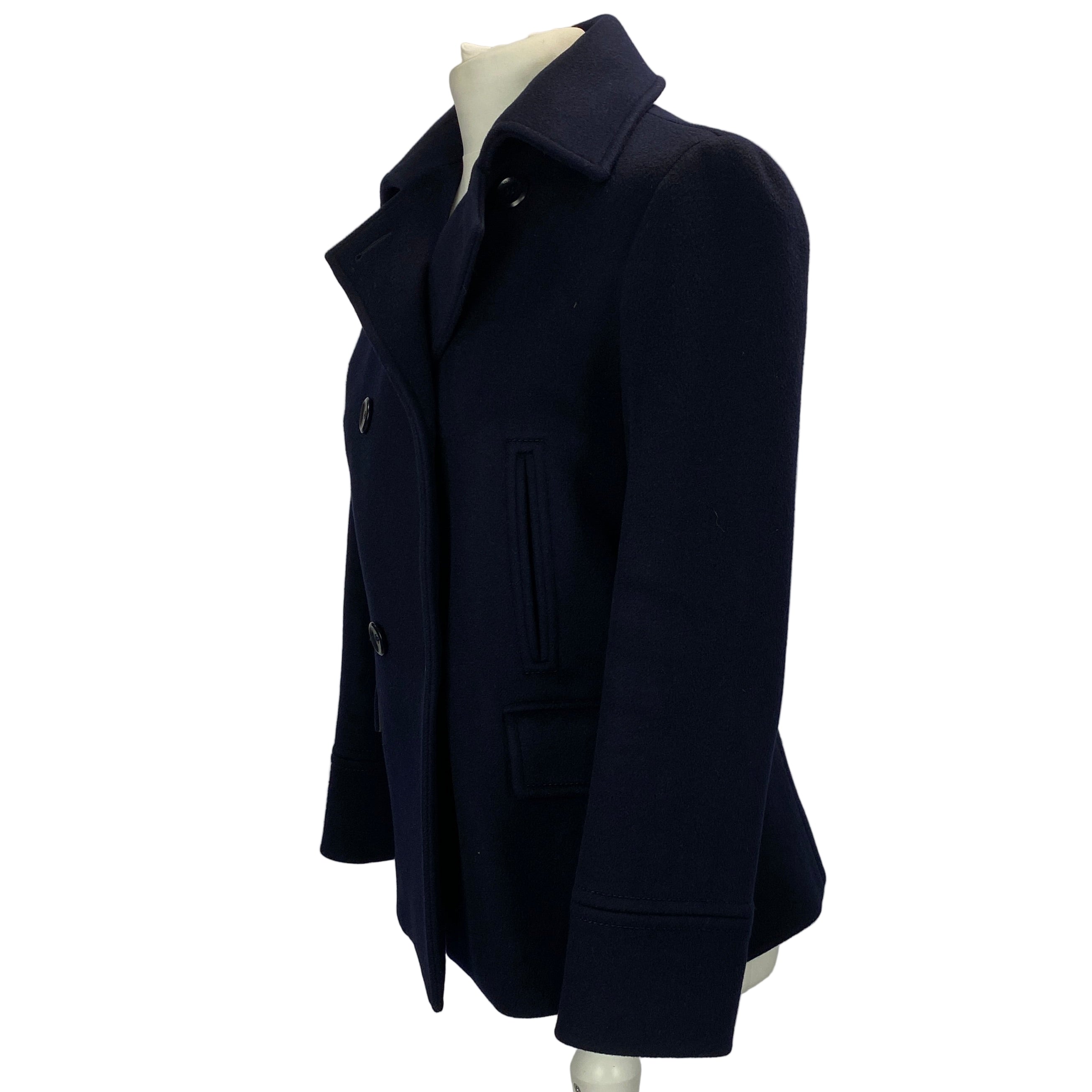 Loro Piana £7000 Navy Baby Cashmere Peacoat S