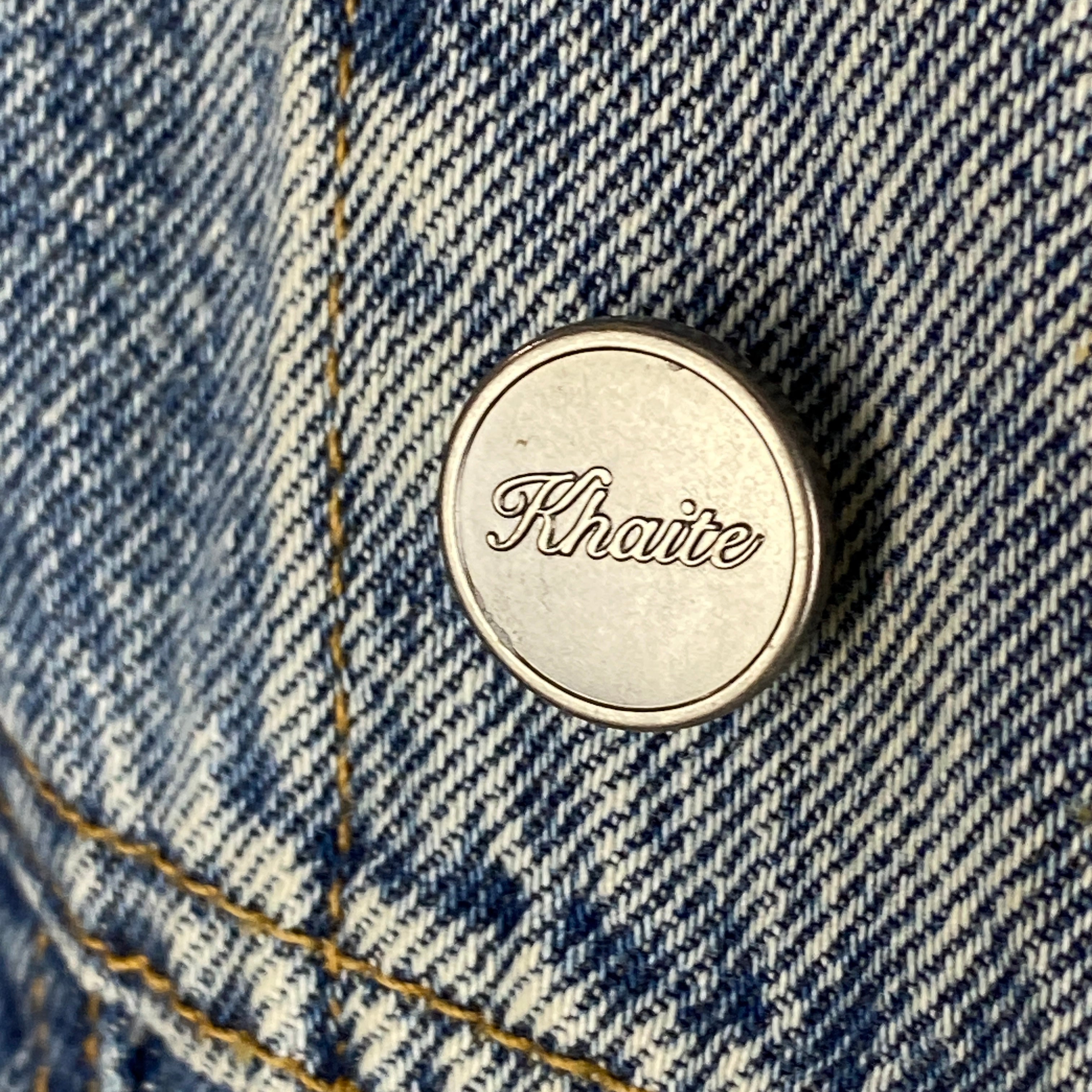 Khaite New £870 Oversized Washed Denim Jacket XS/S