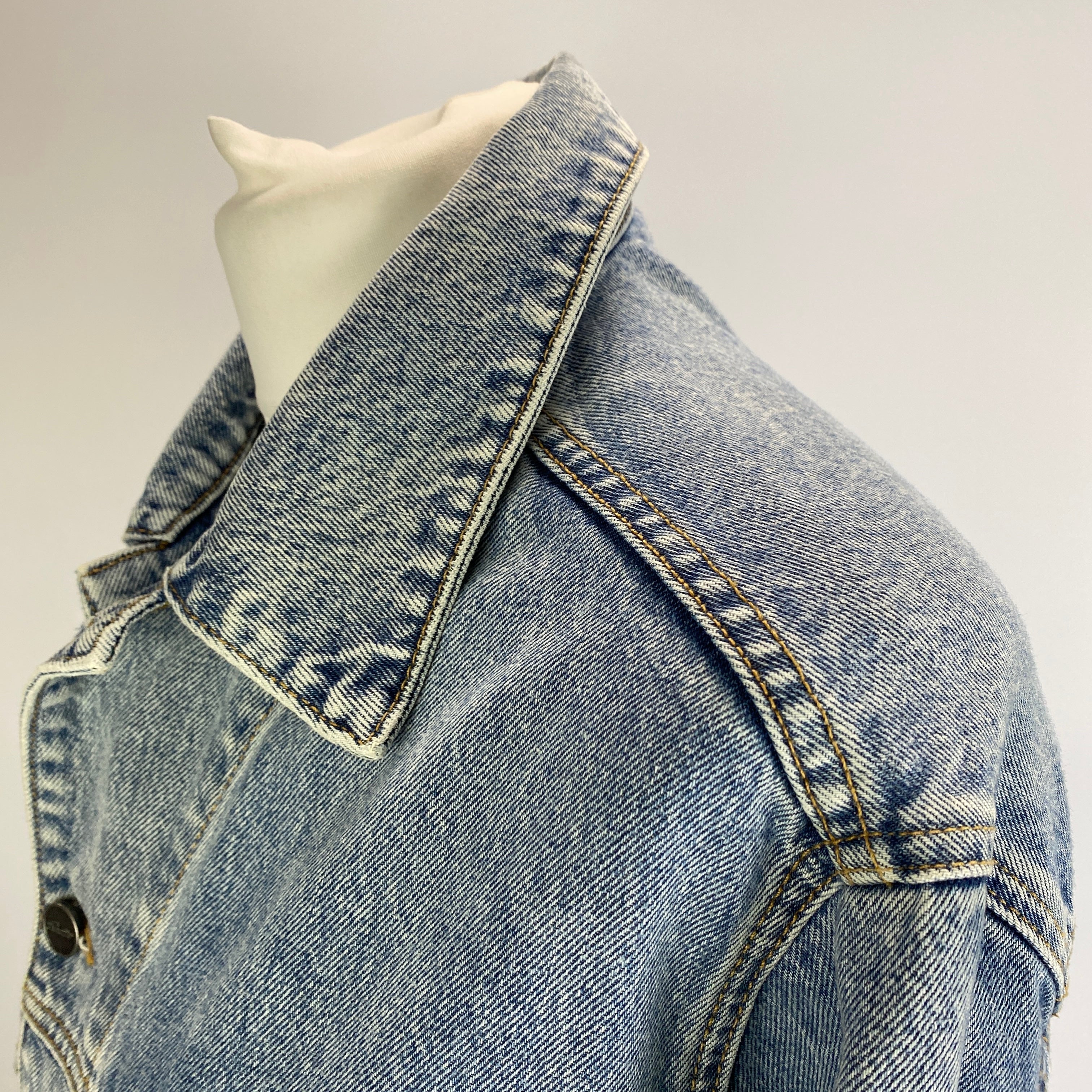 Khaite New £870 Oversized Washed Denim Jacket XS/S