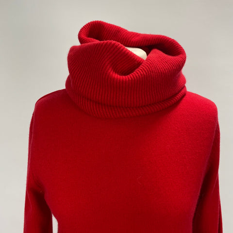 Joseph New Scarlet Pure Cashmere Knit Roll Neck M