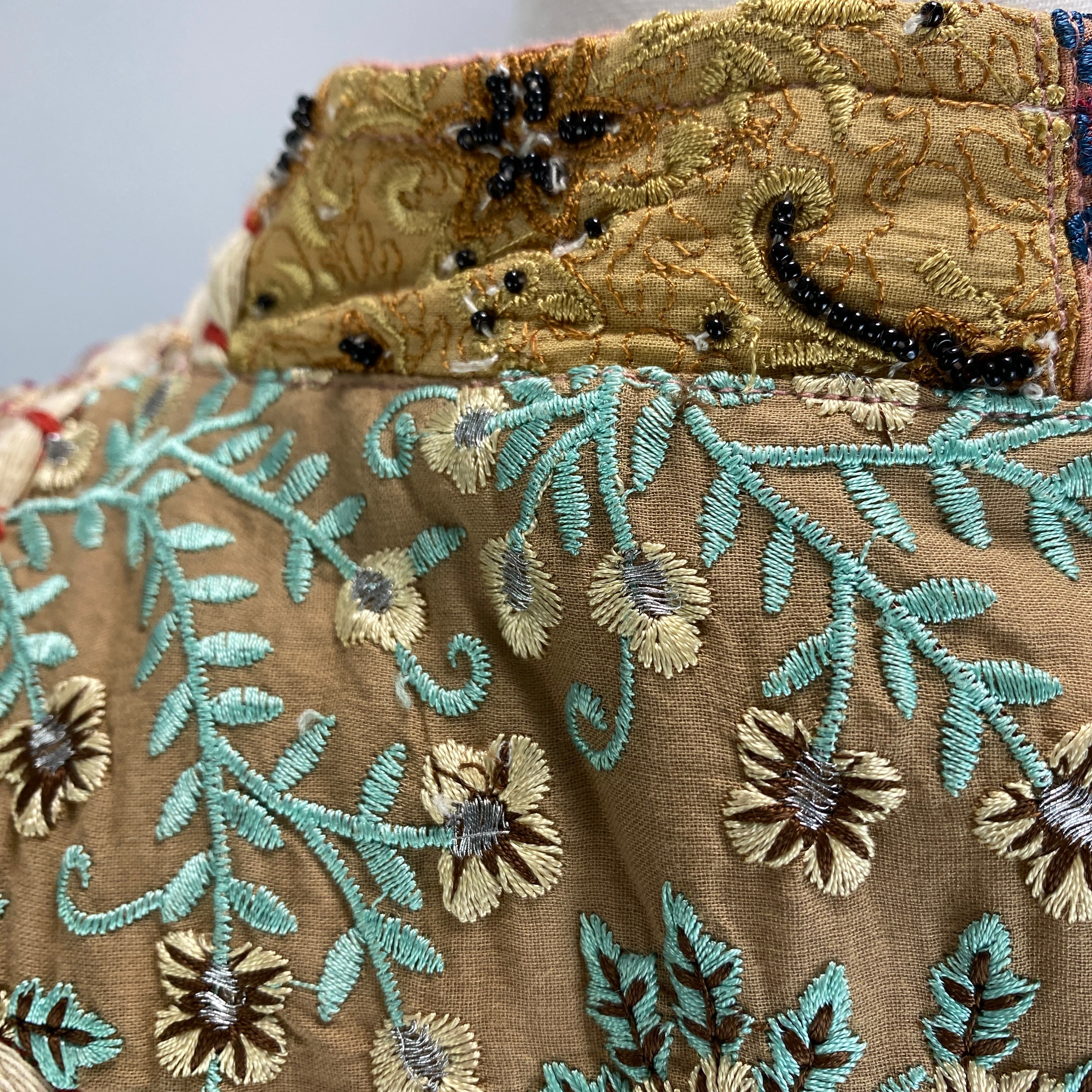 Mes Demoiselles New Embroidered Indian Patchwork Jacket S/M