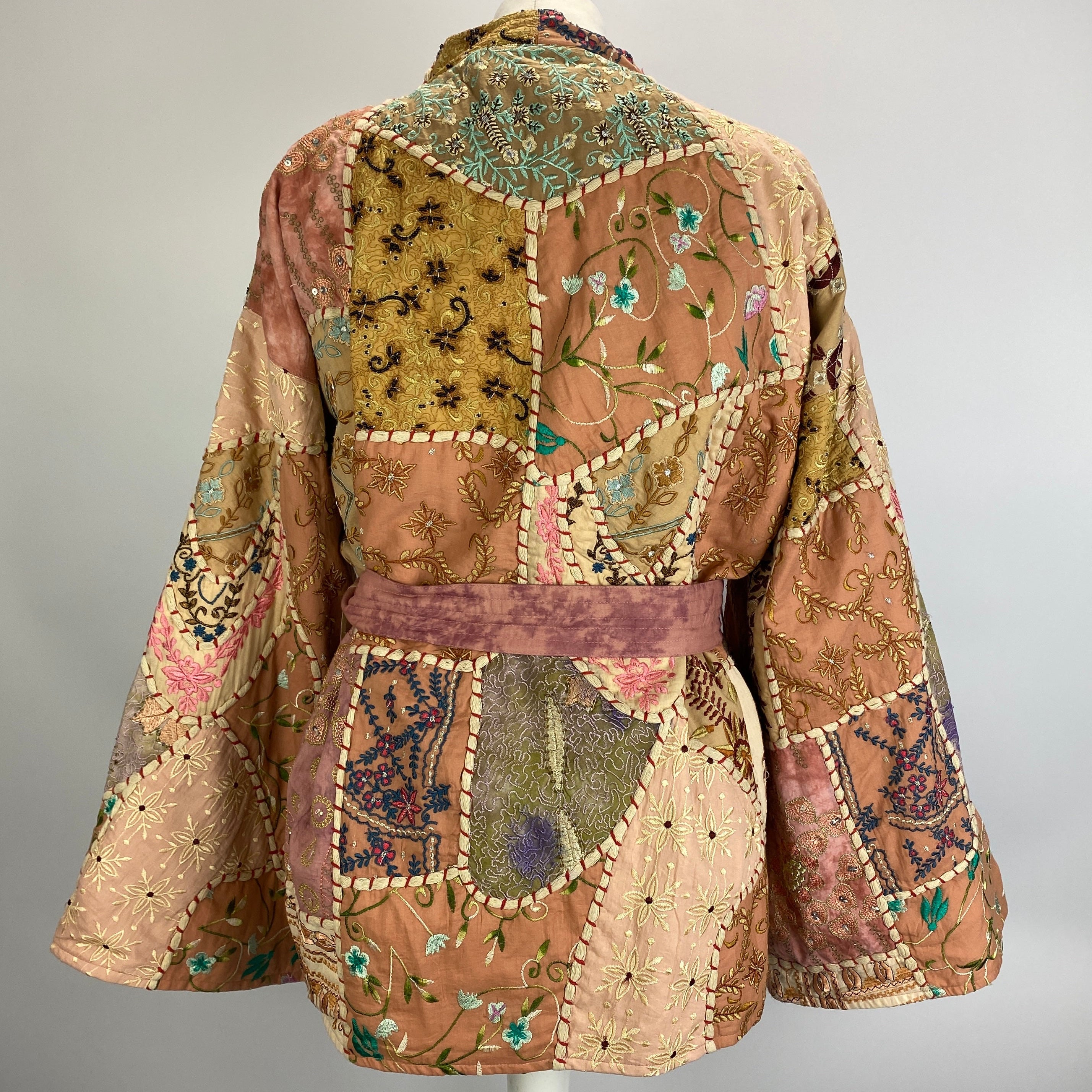 Mes Demoiselles New Embroidered Indian Patchwork Jacket S/M
