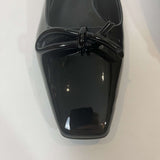 Salvatore Ferragamo Brand New £635 Black Patent Annie Bow Flats 39