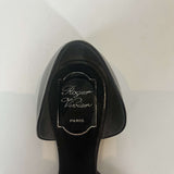 Roger Vivier Deep Purple Patent Rosette Flats 38.5