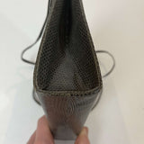 Bottega Veneta Grey Vintage Lizardskin Crossbody Bag