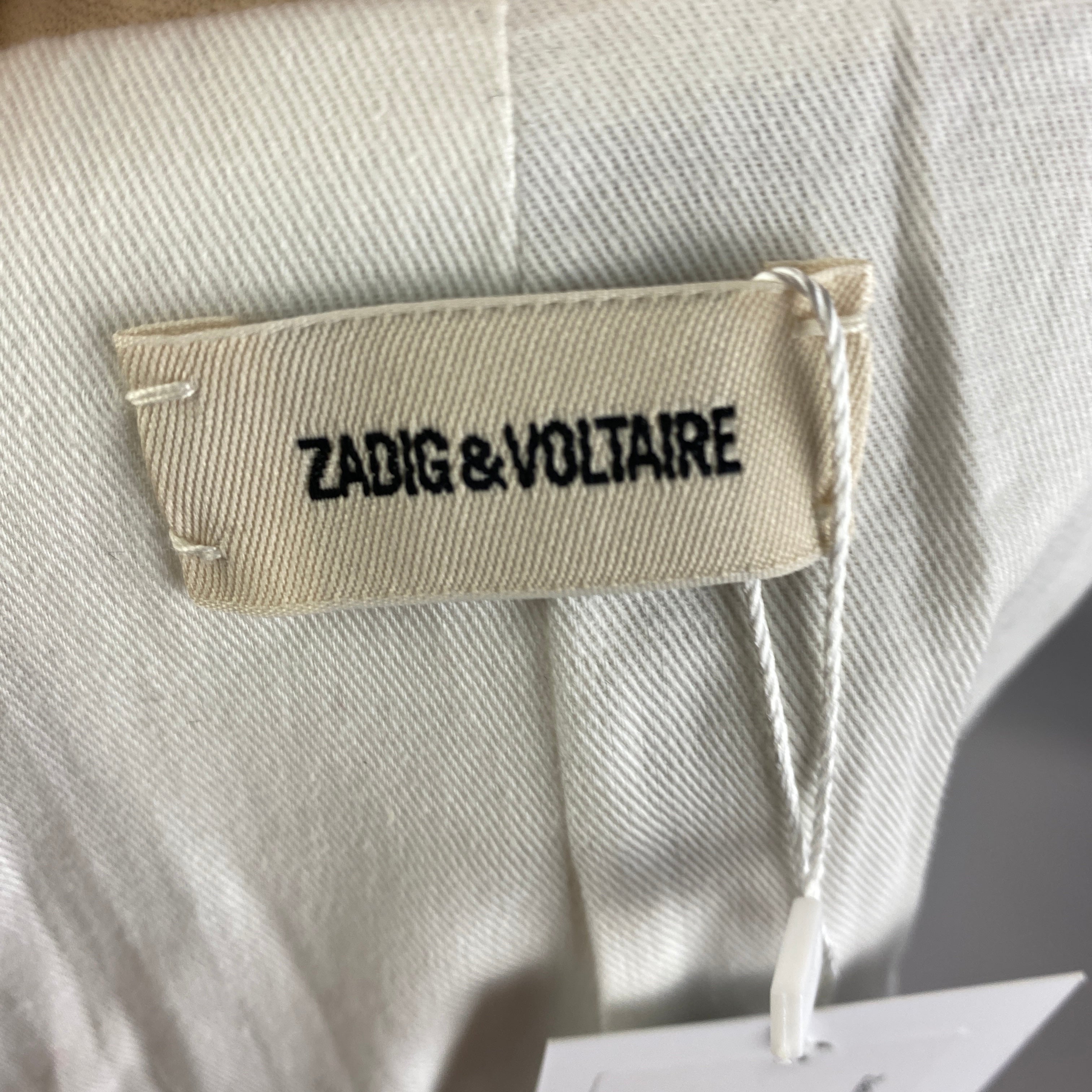 Zadig & Voltaire New Buttermilk Veryn Leather Jacket S