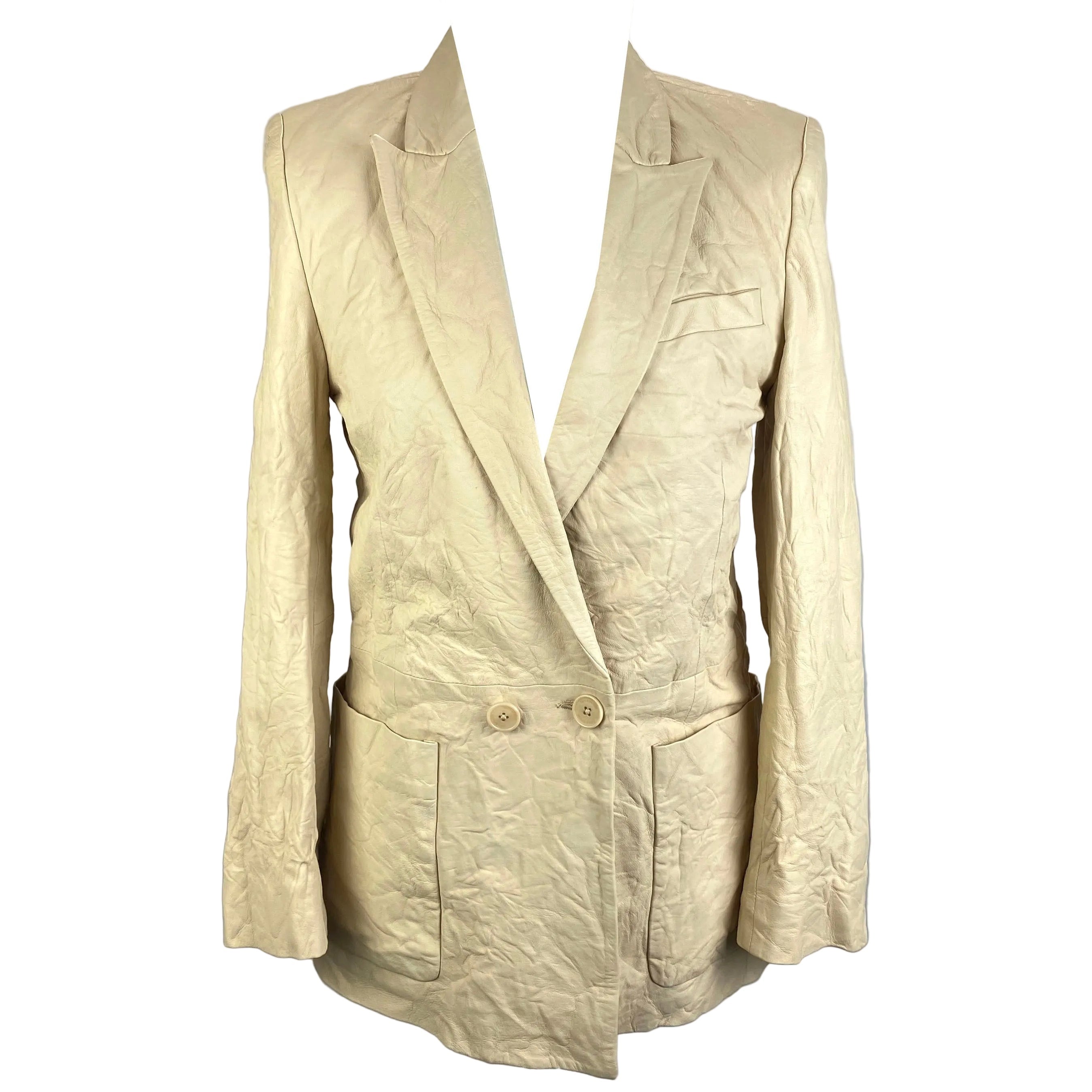 Zadig & Voltaire New Buttermilk Veryn Leather Jacket S