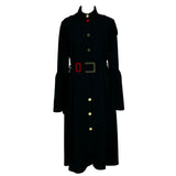 Edeline Lee Brand New £1375 Black Crepe Maxi Dress M