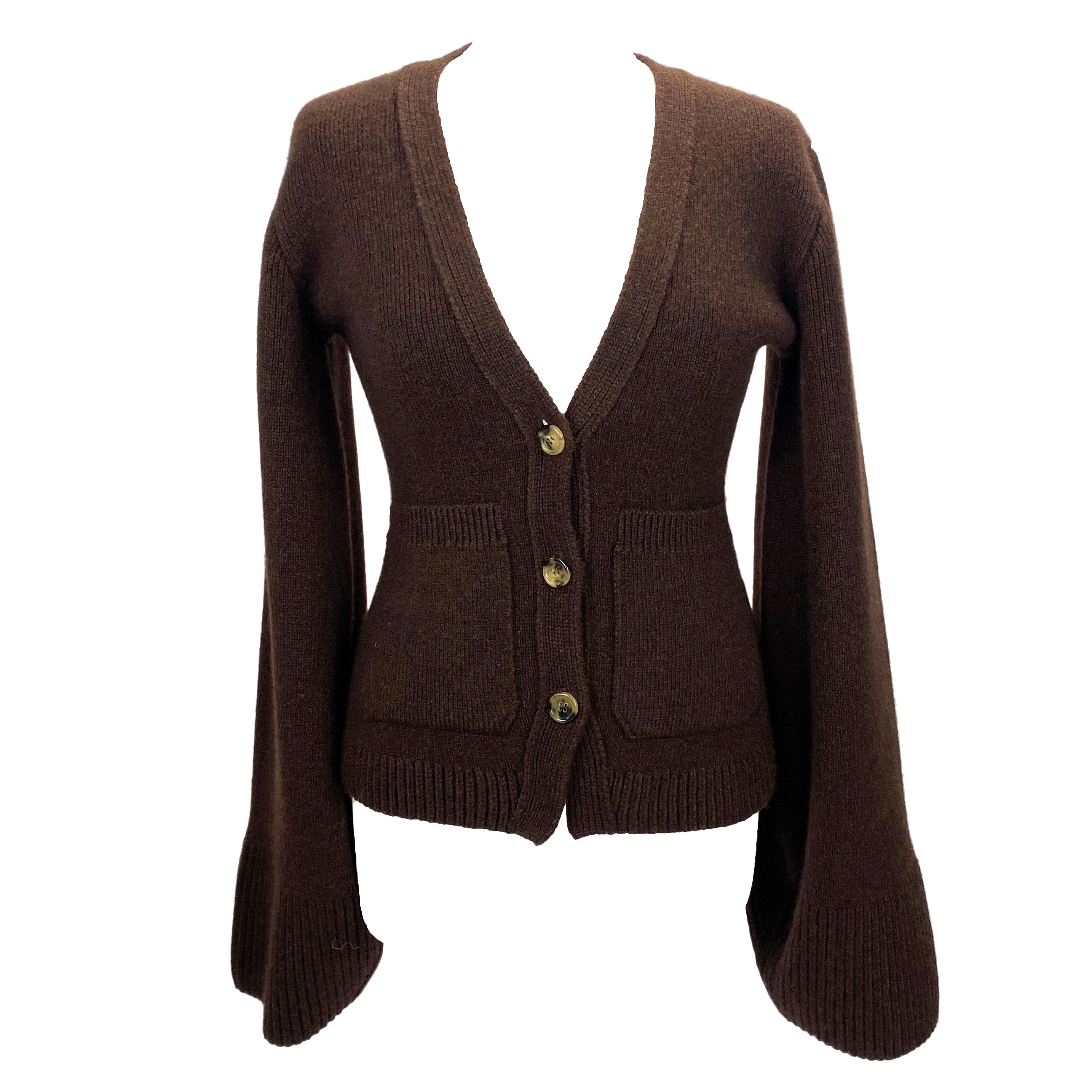 Khaite New £1950 Rosewood Thick Cashmere Scarlet Cardigan XS