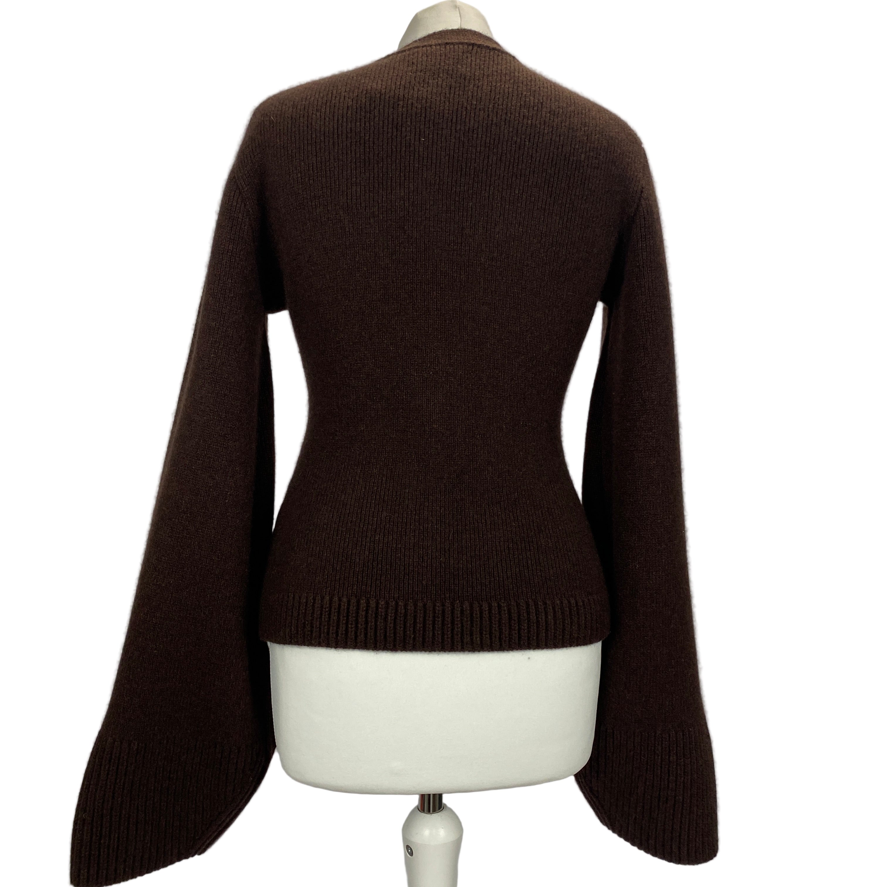 Khaite New £1950 Rosewood Thick Cashmere Scarlet Cardigan XS