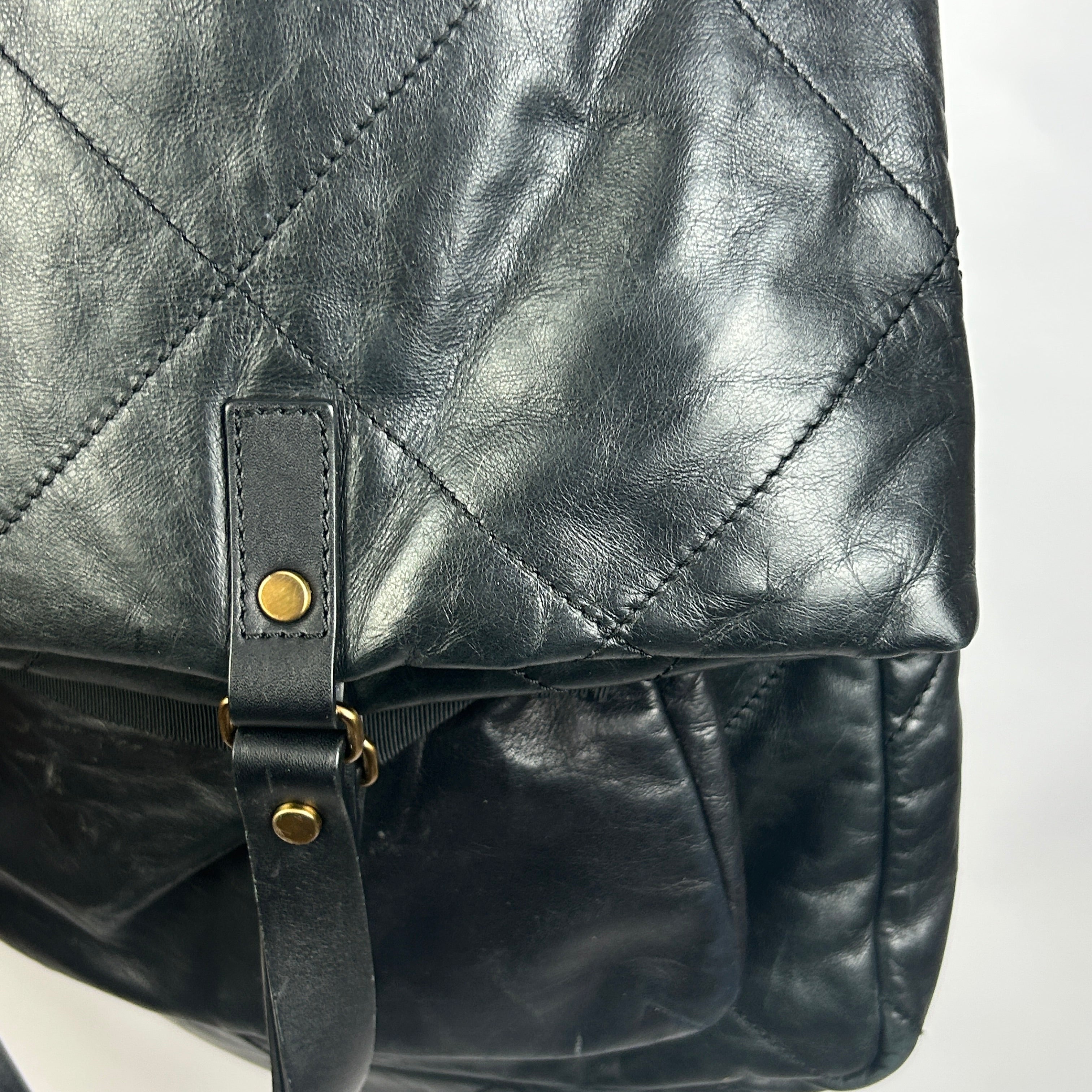 Lanvin Black Quilted Leather Dual Wear Tote/Crossbody Bag