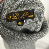 Loro Piana Brand New Grey Marl Roll Neck Cashmere Jumper L