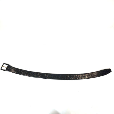 Miu Miu Black Moc Croc Wide Belt M/L