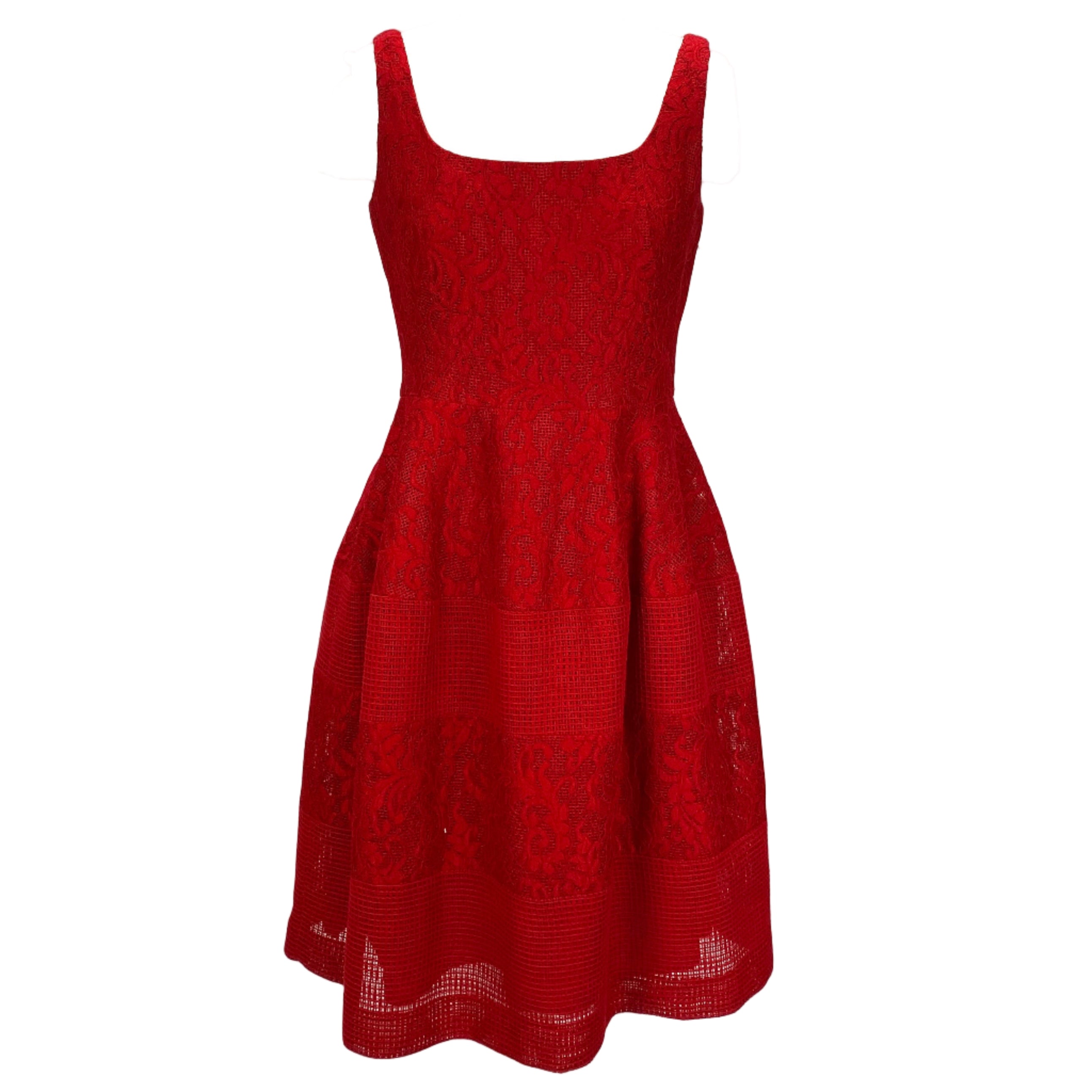Carolina Herrera Scarlet Lace Midi Dress XS/S