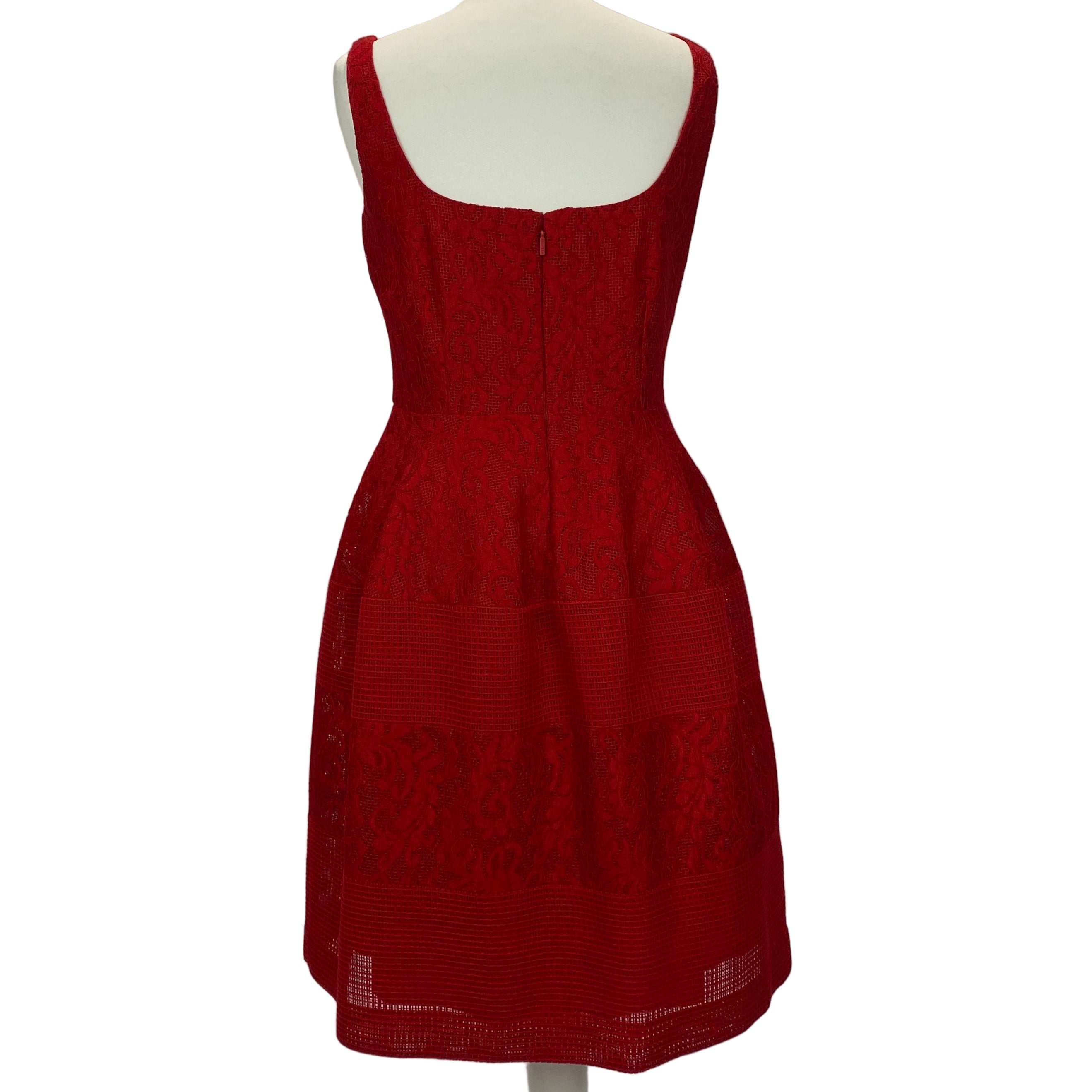 Carolina Herrera Scarlet Lace Midi Dress XS/S