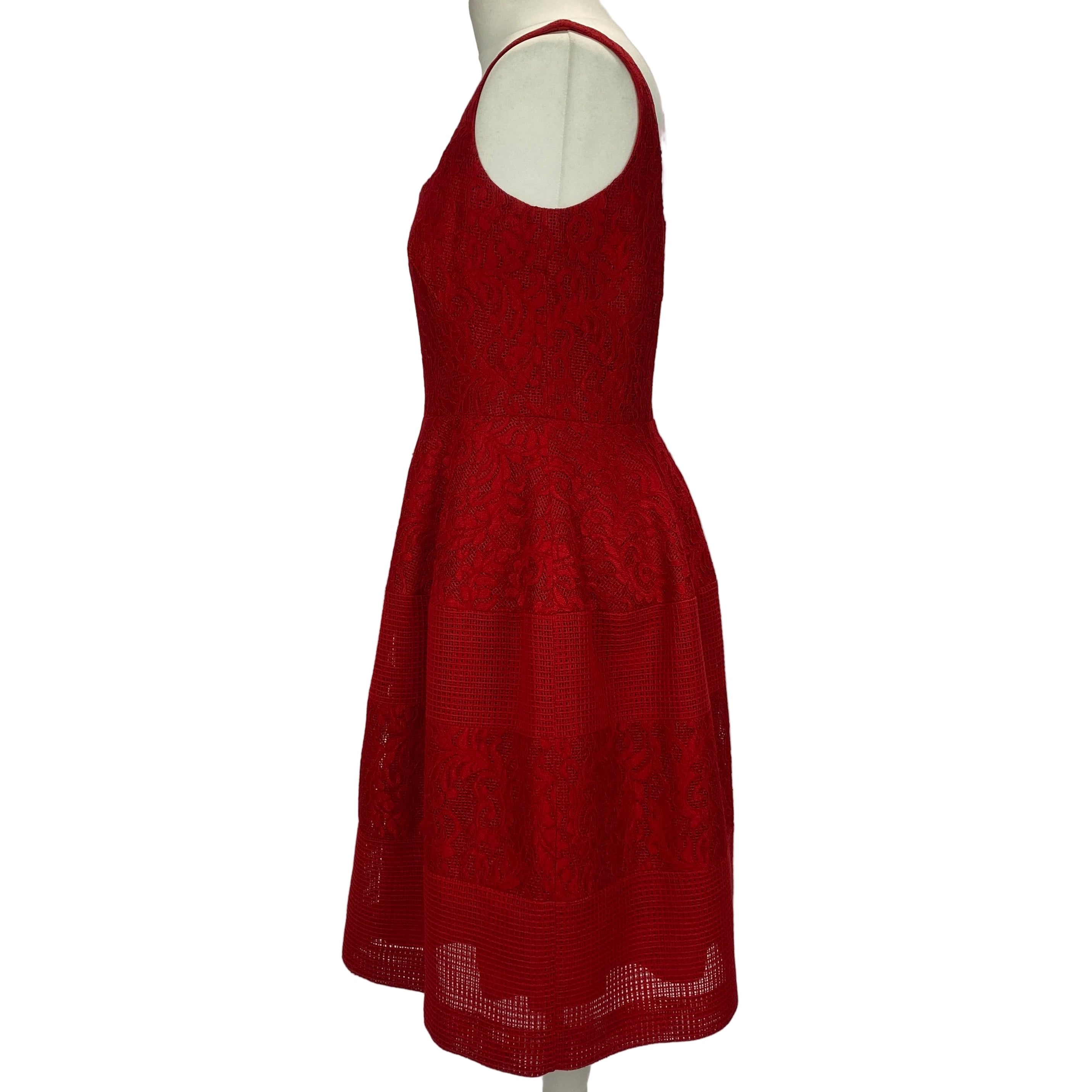 Carolina Herrera Scarlet Lace Midi Dress XS/S