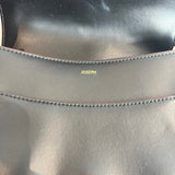 Joseph Black Leather Knight Bag with Gold Buckle