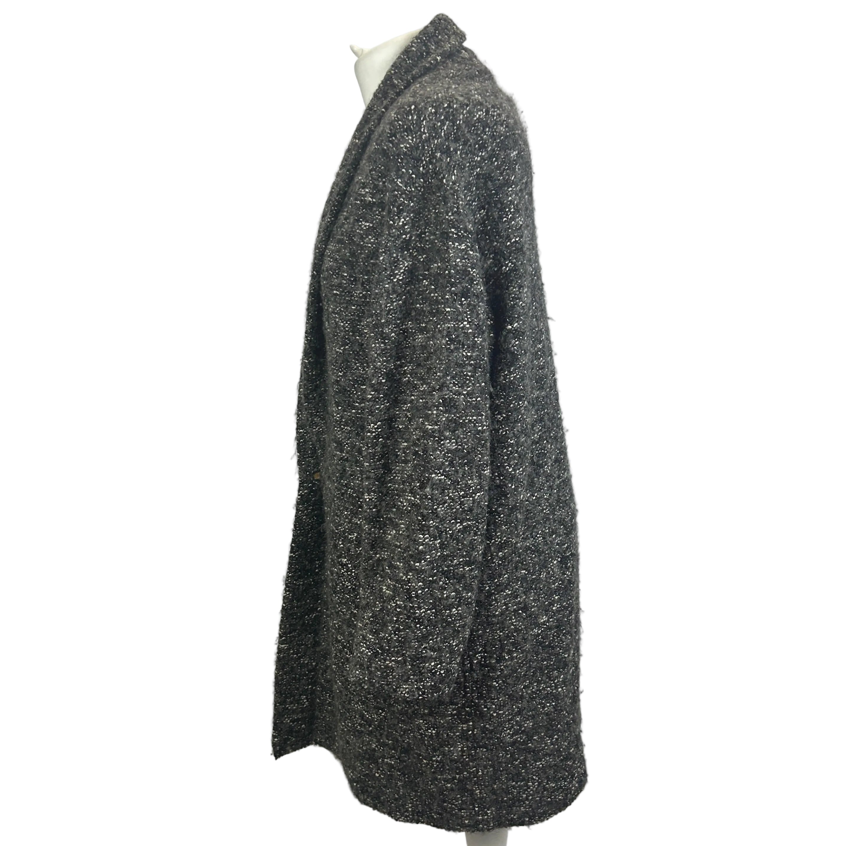 Isabel Marant Grey & White Boucle Wool & Alpaca Coat XS/S/M