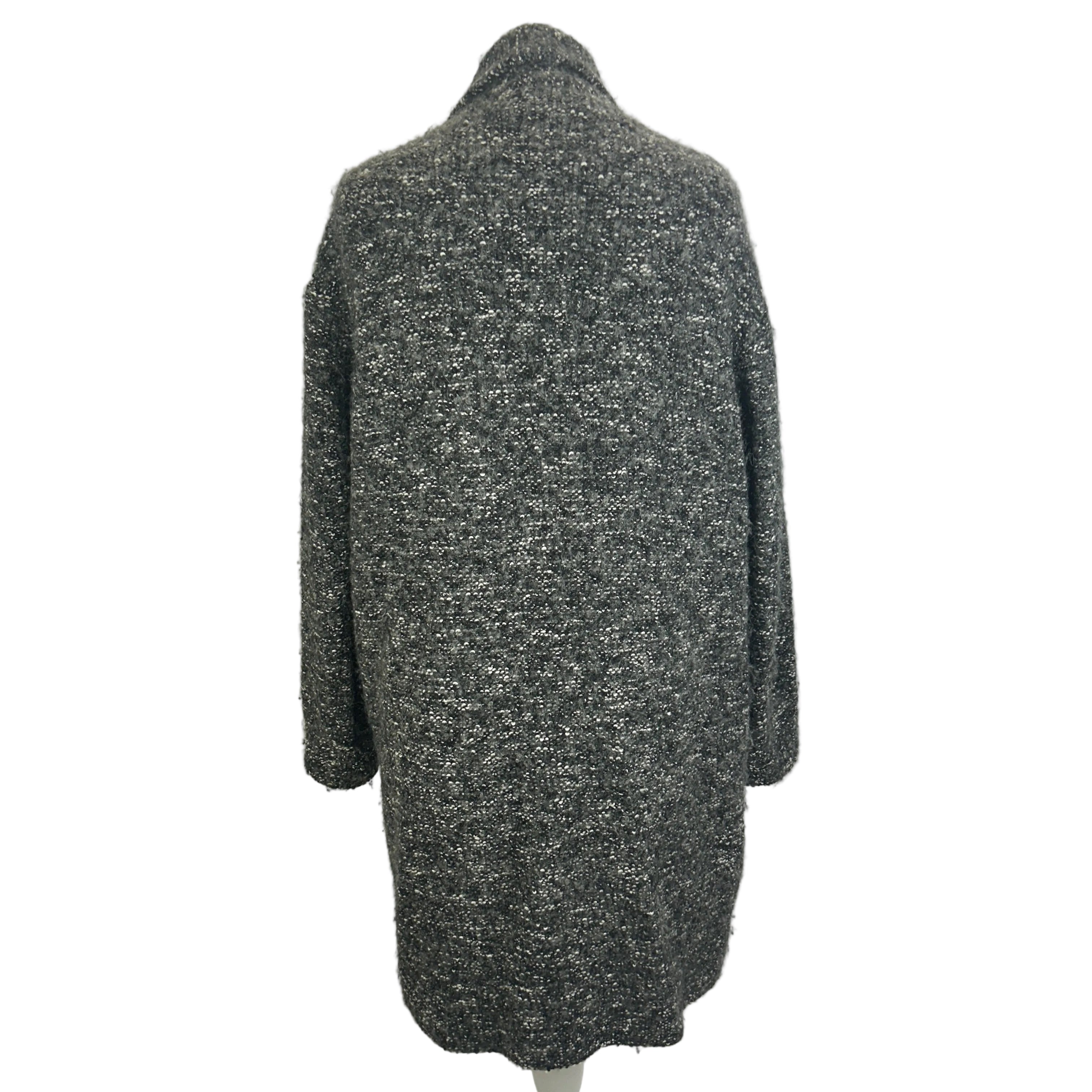 Isabel Marant Grey & White Boucle Wool & Alpaca Coat XS/S/M