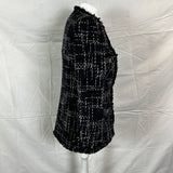 Edward Achour Brand New £960 Black Tweedy Check Jacket S