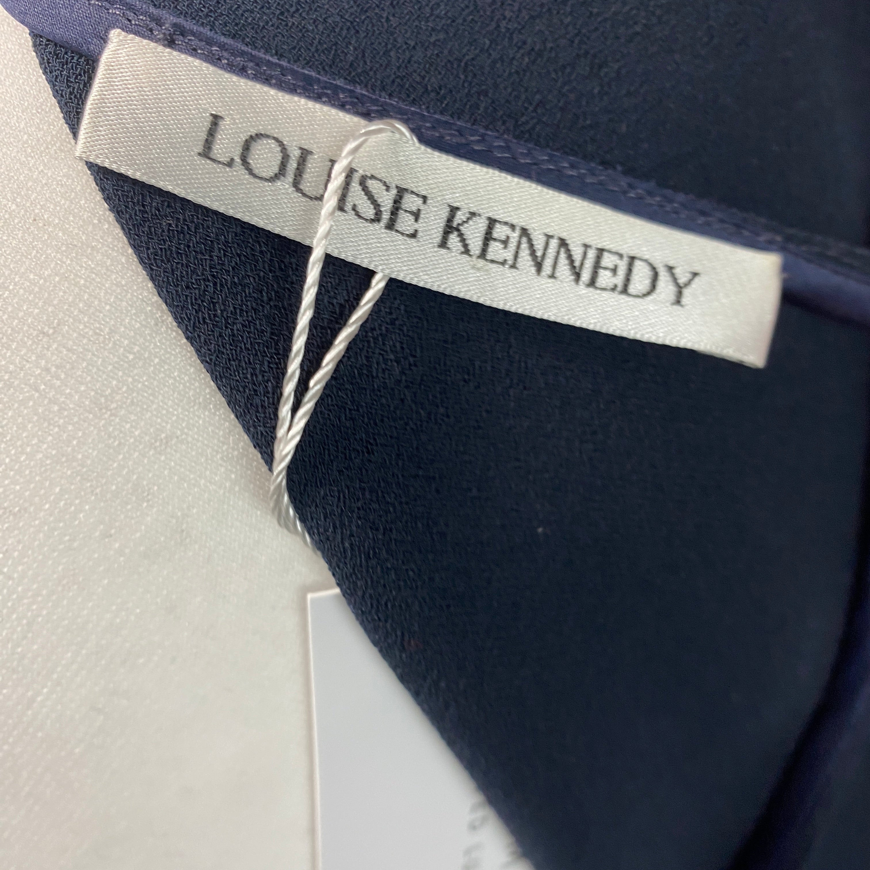 Louise Kennedy Navy Crepe Batwing Midi Dress L/XL