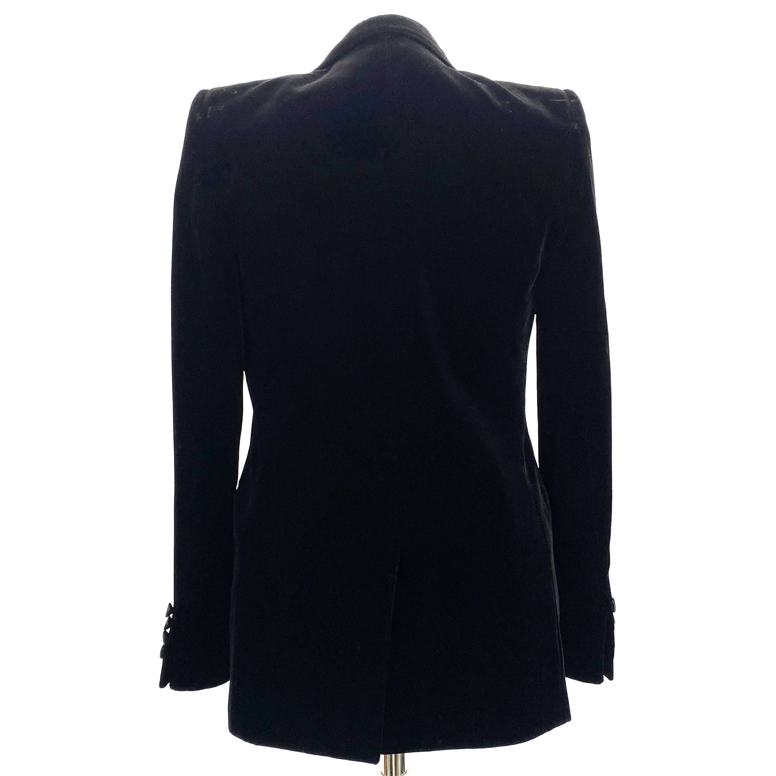Saint Laurent New £2280 Black Velvet Tuxedo Jacket XS